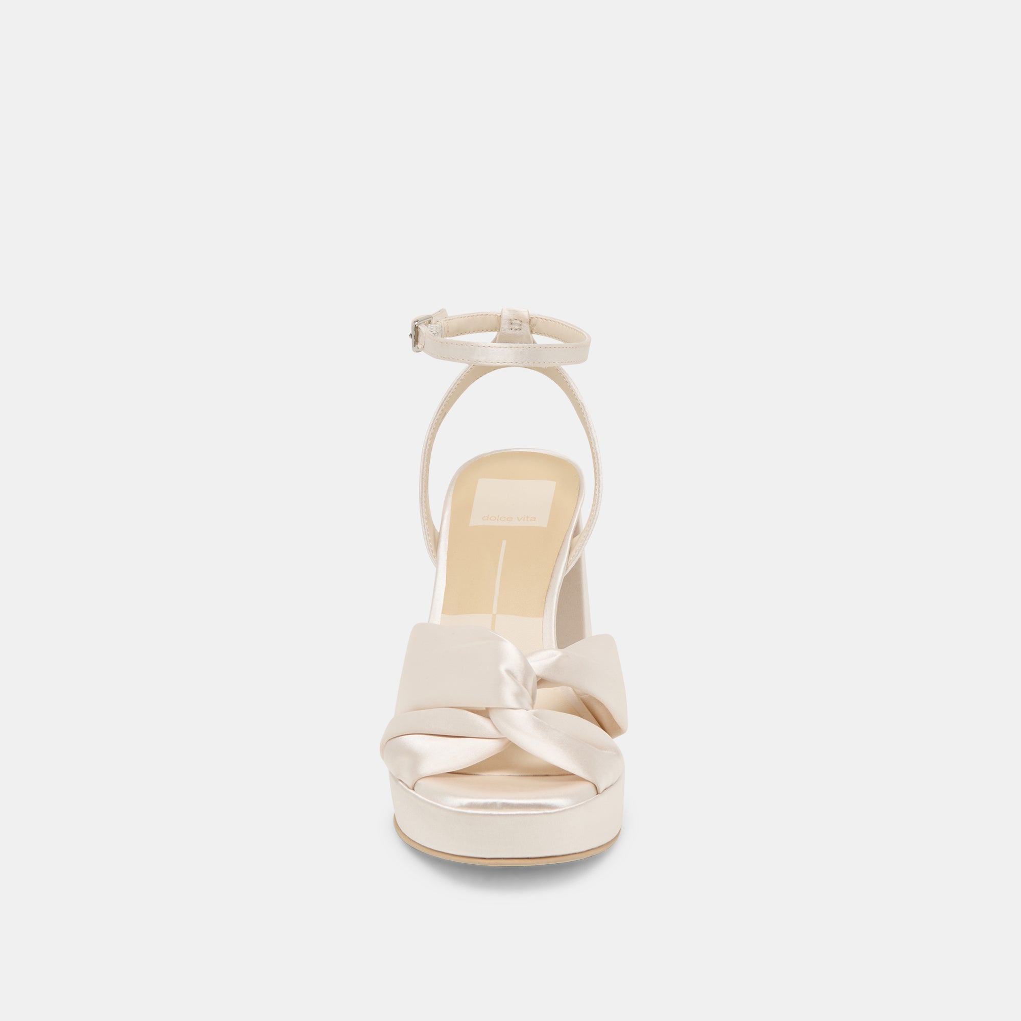 PARLO HEELS IVORY SATIN