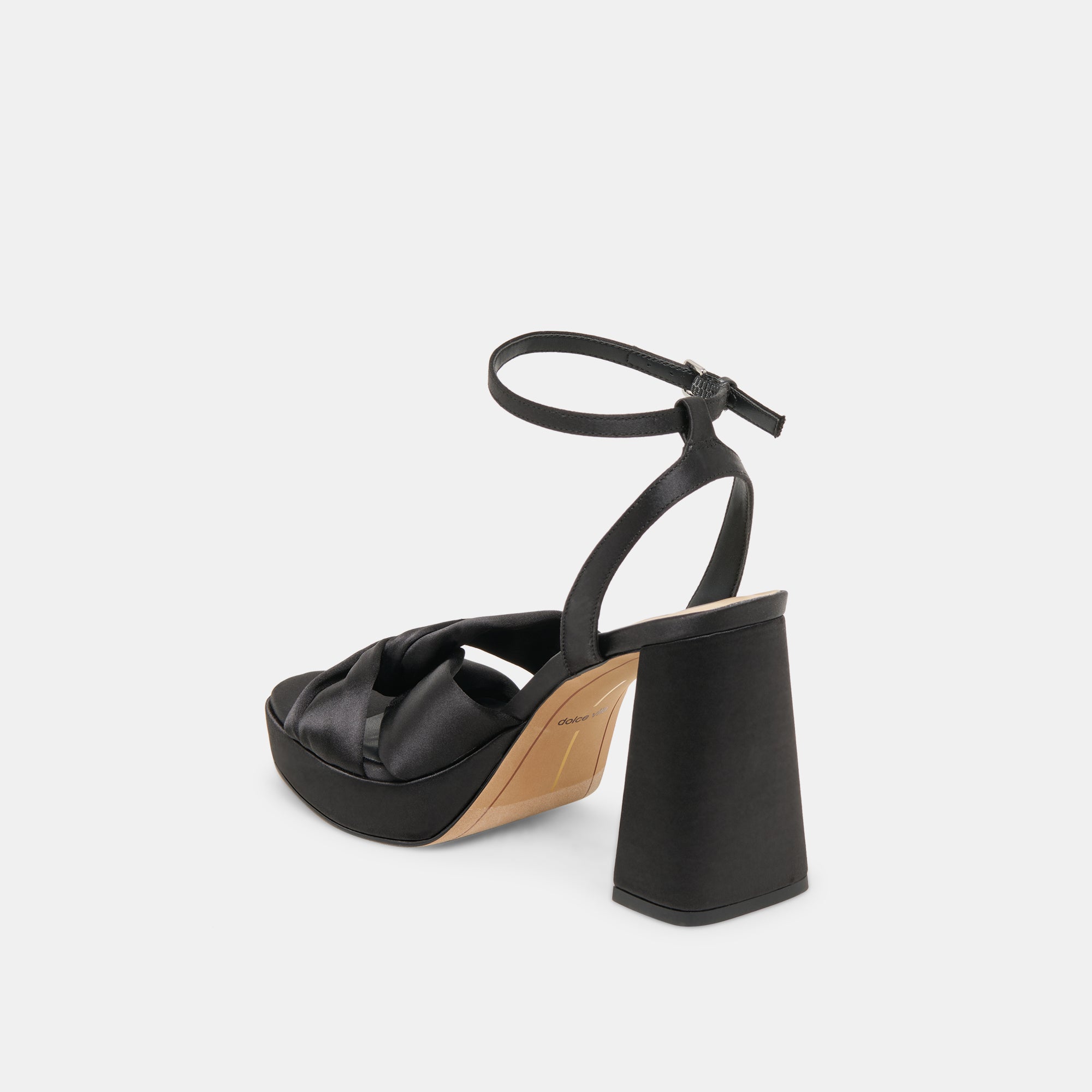 PARLO HEELS ONYX SATIN