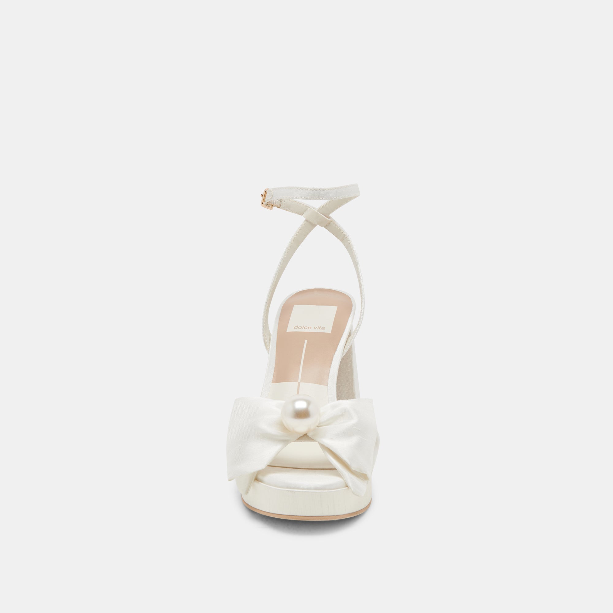PATTON WIDE HEELS IVORY SATIN