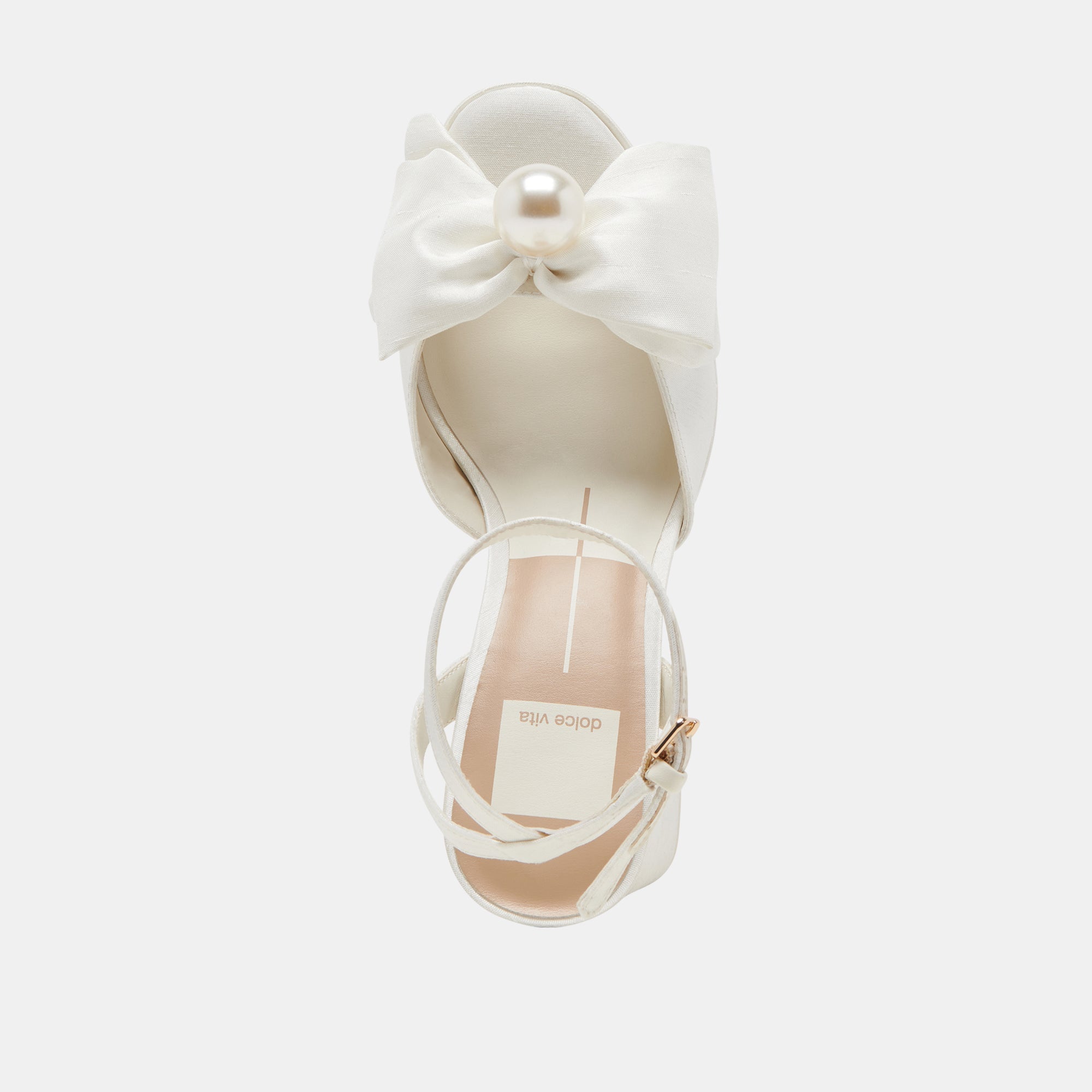 PATTON WIDE HEELS IVORY SATIN