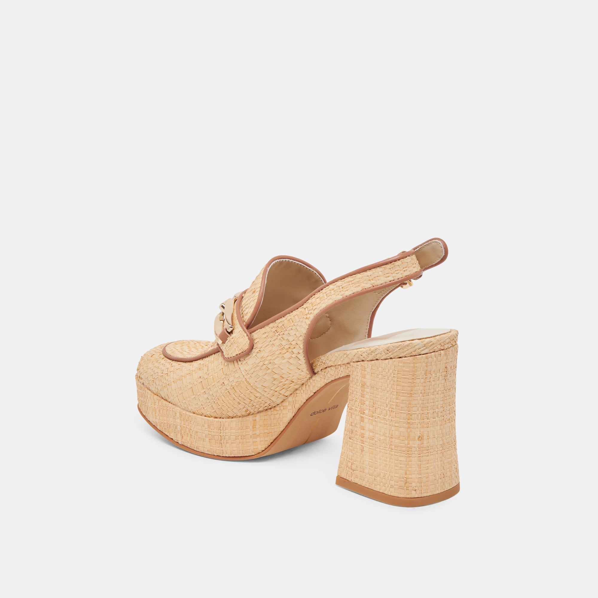 SIRUS HEELS LT NATURAL RAFFIA