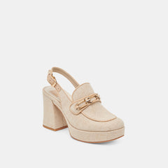 SIRUS HEELS SANDSTONE WOVEN
