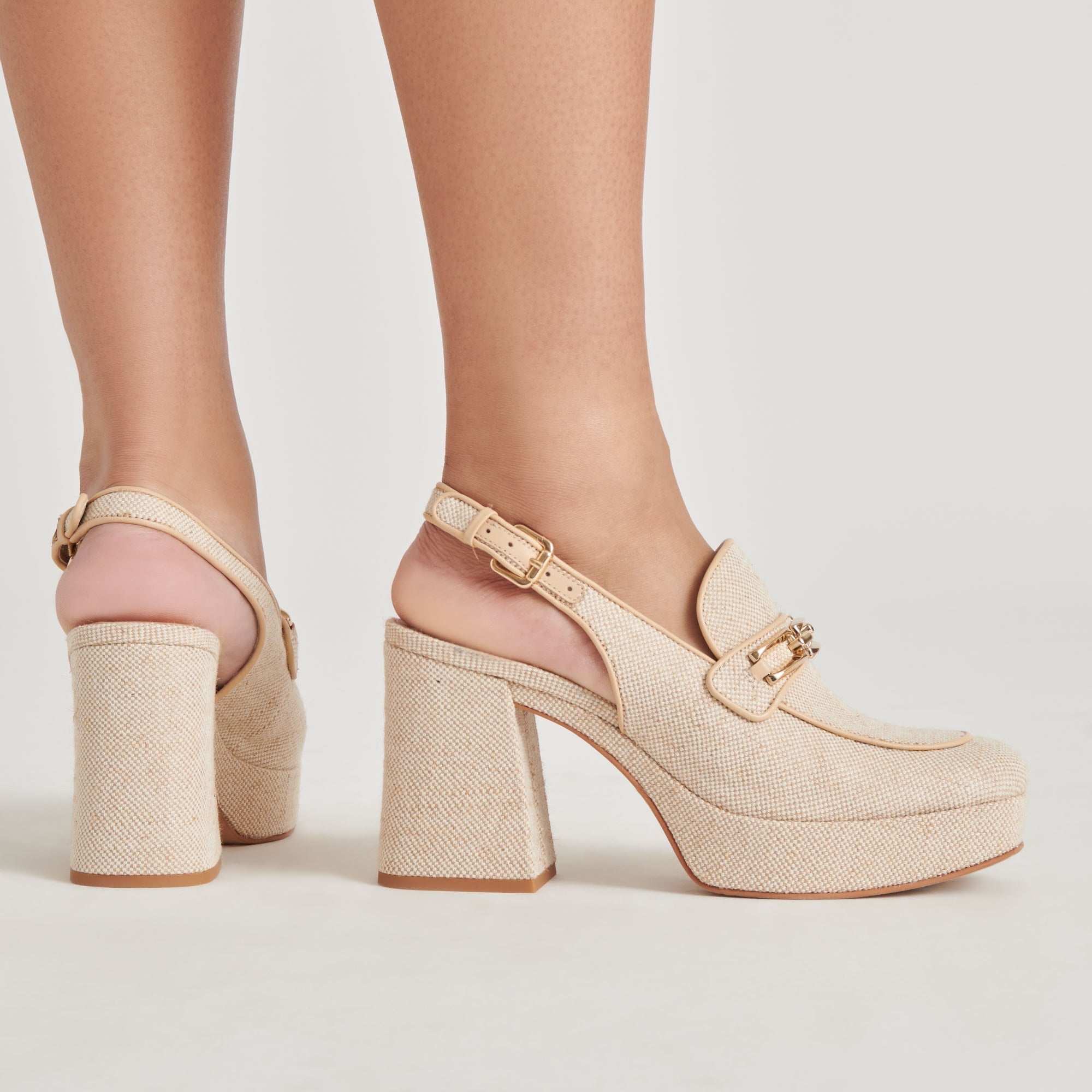 SIRUS HEELS SANDSTONE WOVEN