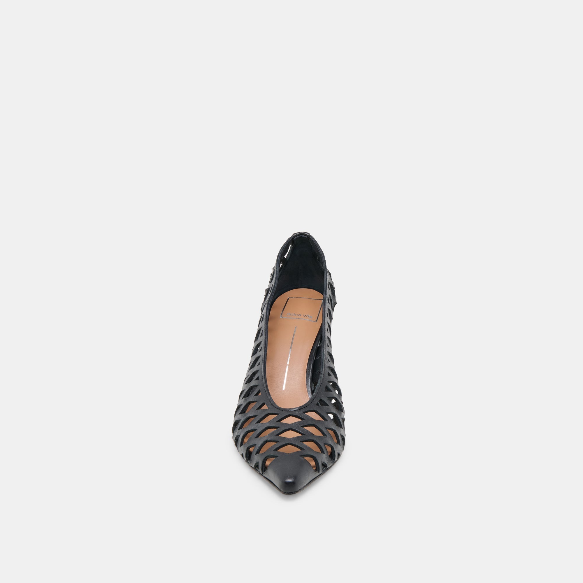 TANYA HEELS BLACK WOVEN LEATHER