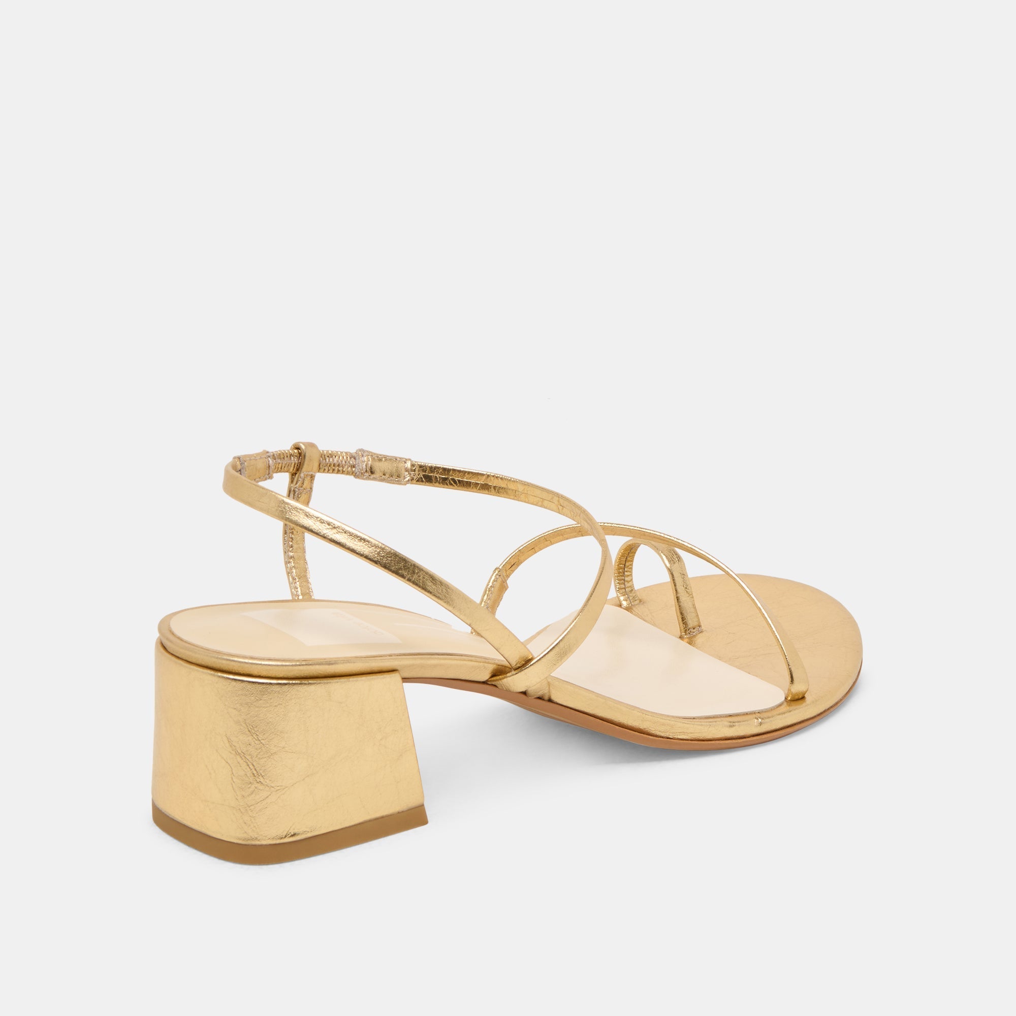 TRINI HEELS GOLD LEATHER