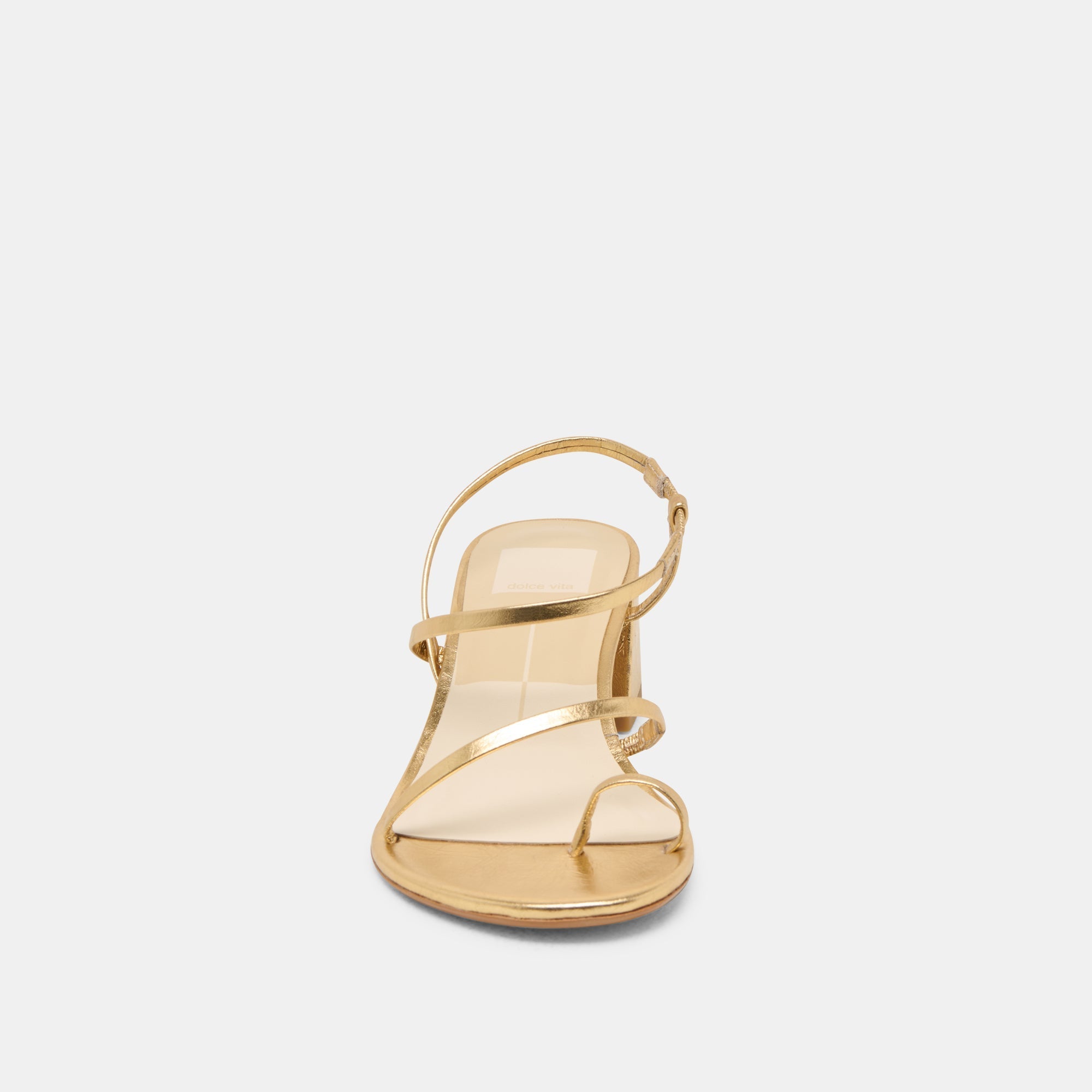 TRINI HEELS GOLD LEATHER