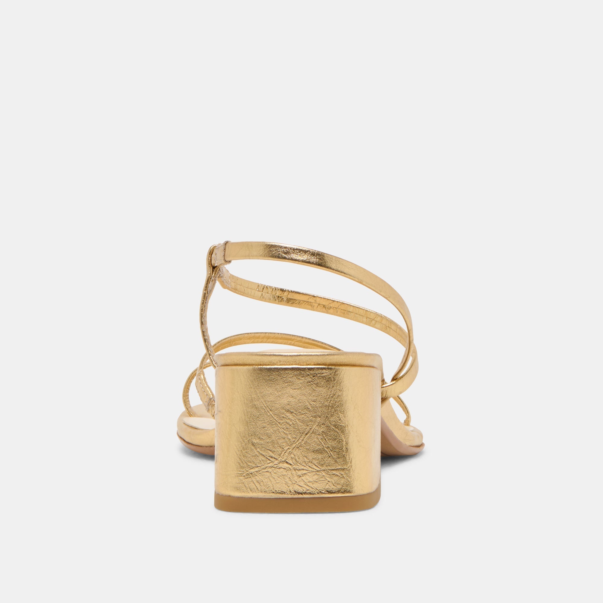 TRINI HEELS GOLD LEATHER