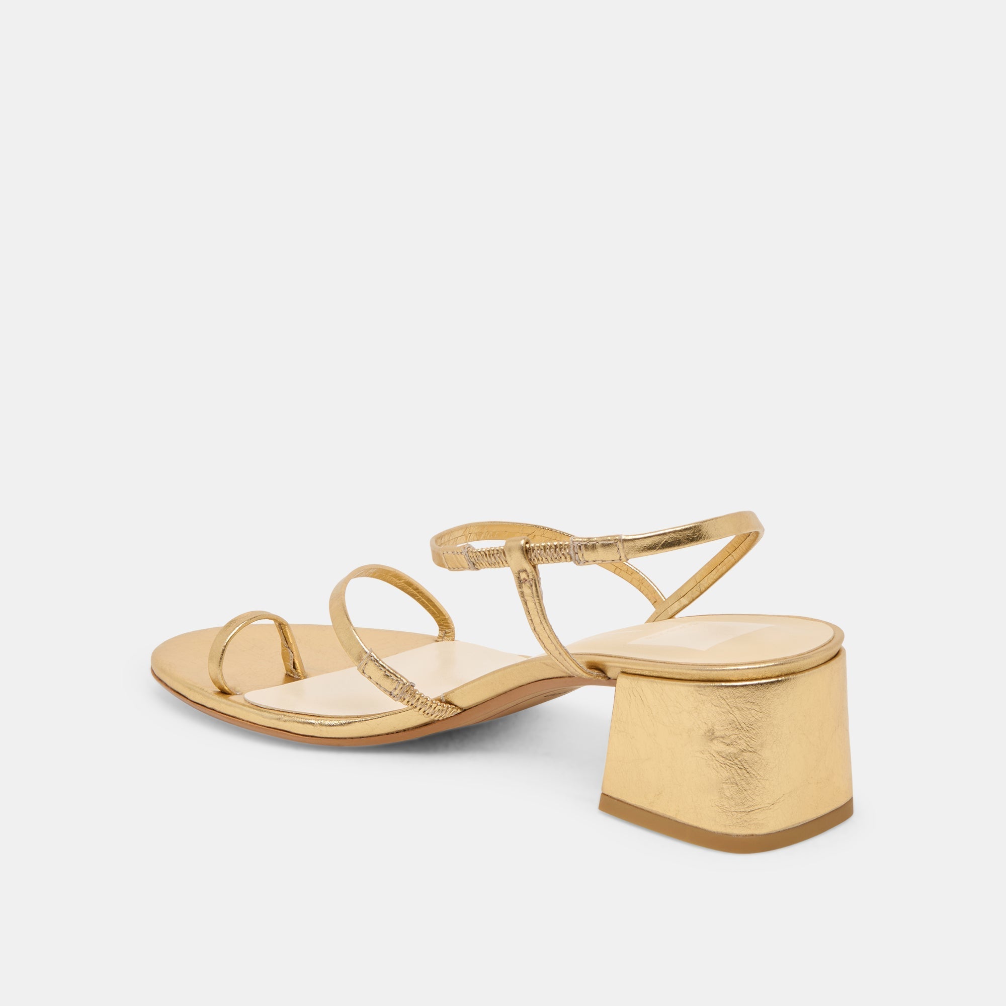 TRINI HEELS GOLD LEATHER