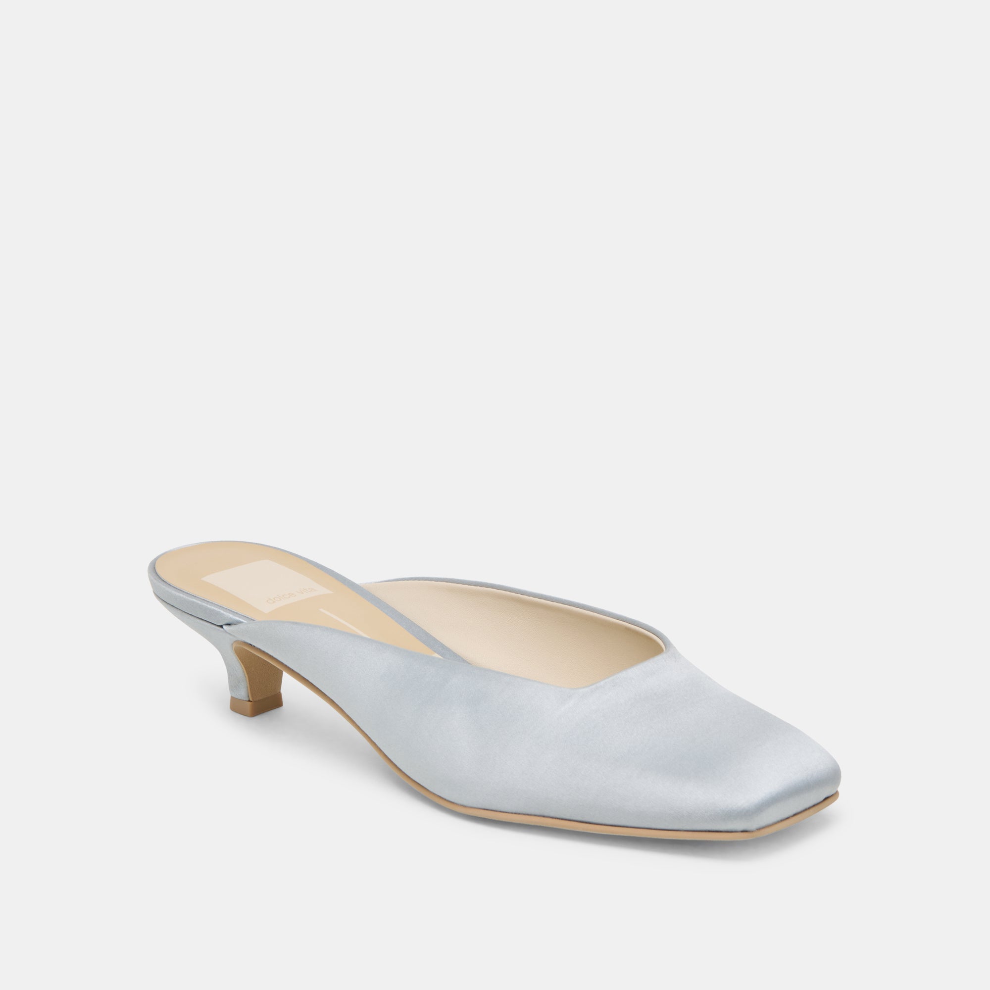UMARA HEELS LIGHT BLUE SATIN