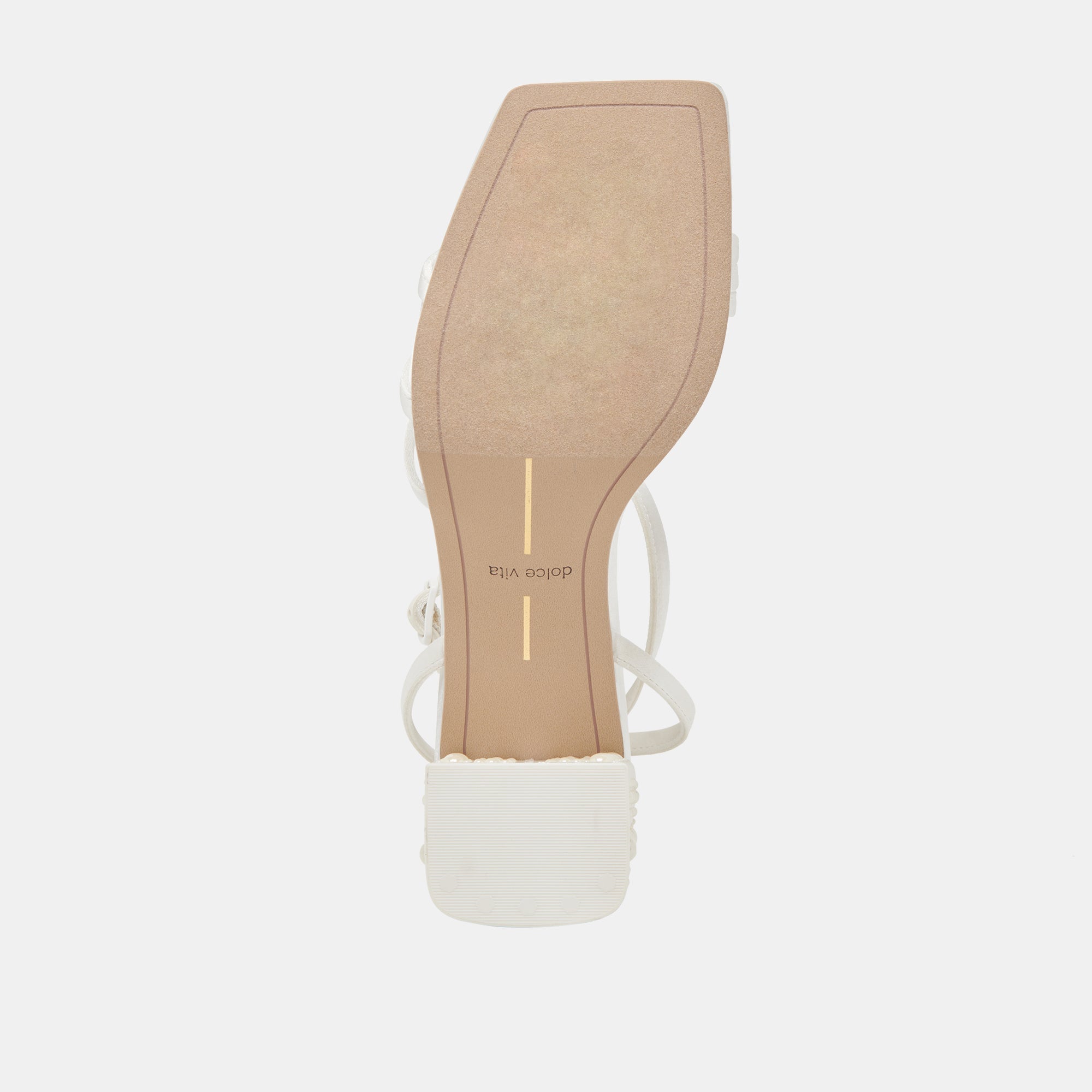 YSABEL PEARL HEELS TRUE WHITE SATIN