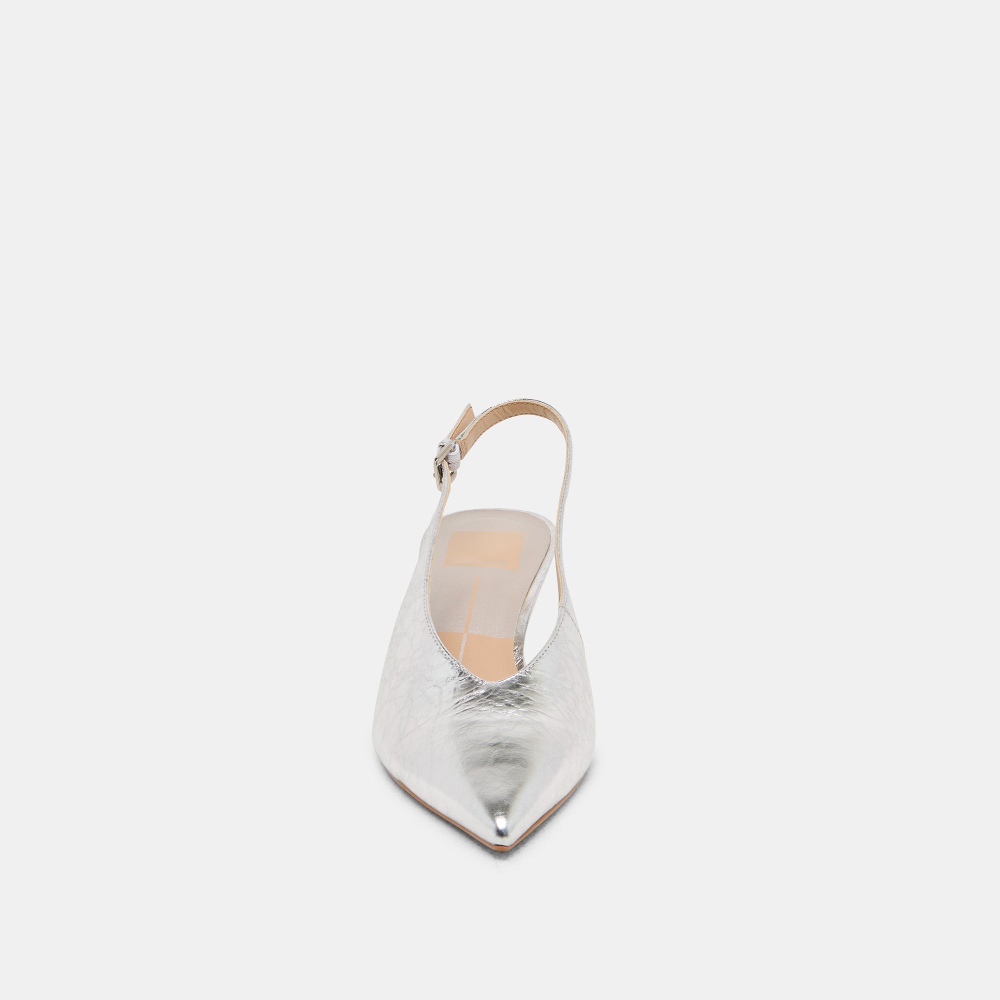 ALENNA HEELS SILVER DISTRESSED LEATHER