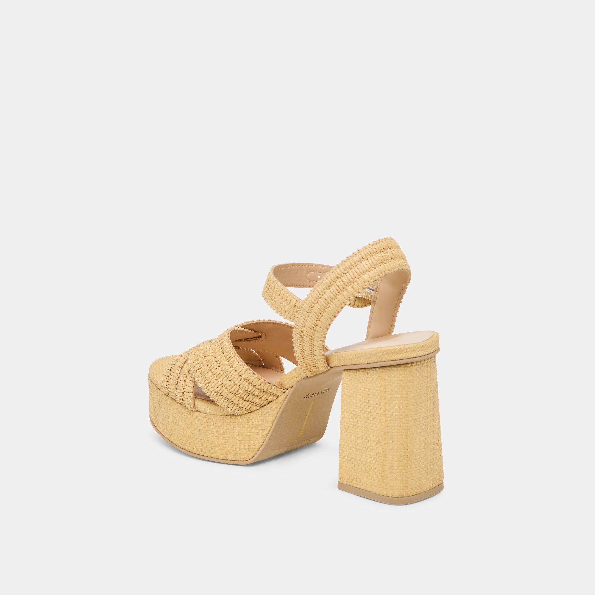 BETY HEELS LT NATURAL WOVEN RAFFIA