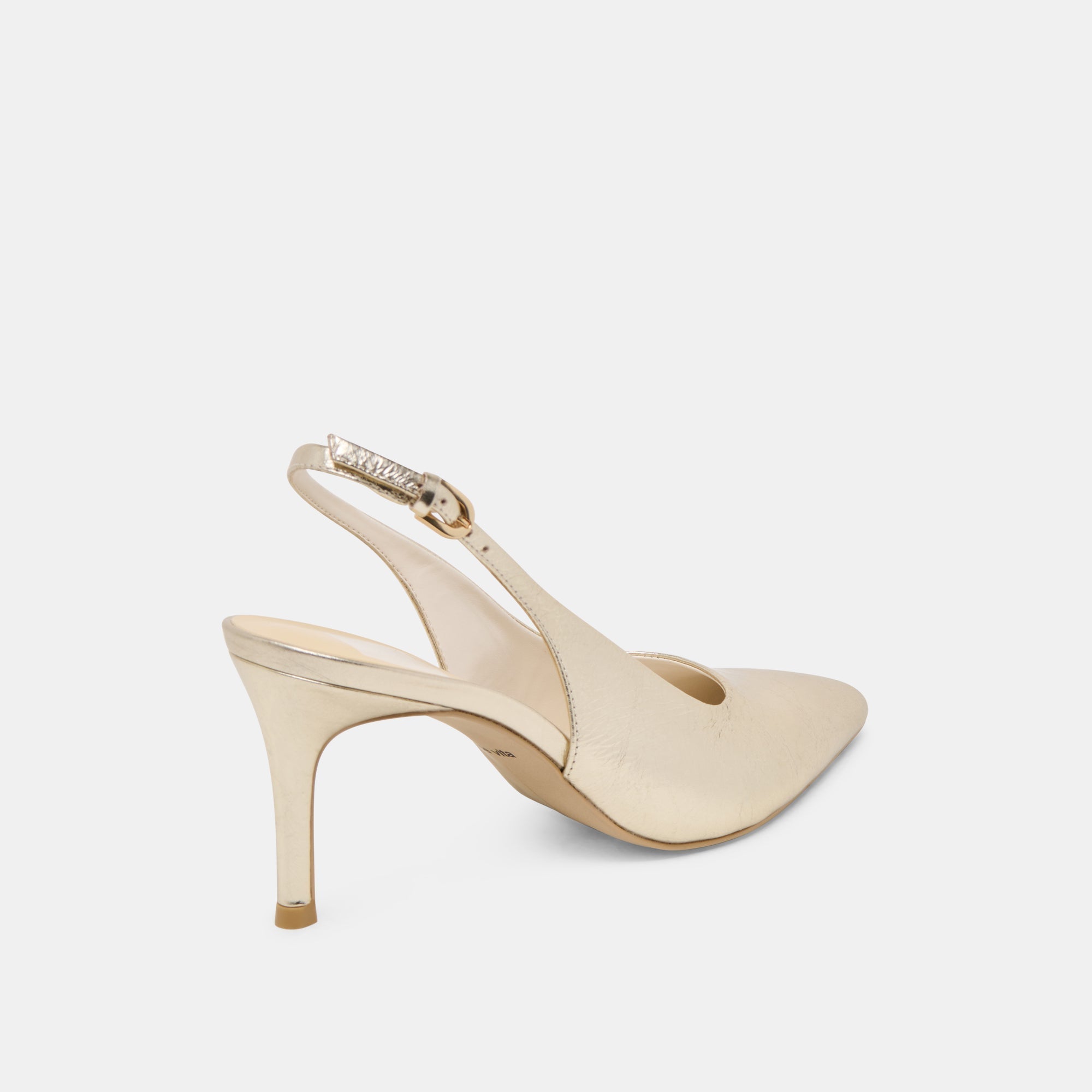 ELASI HEELS LIGHT GOLD CRINKLE PATENT