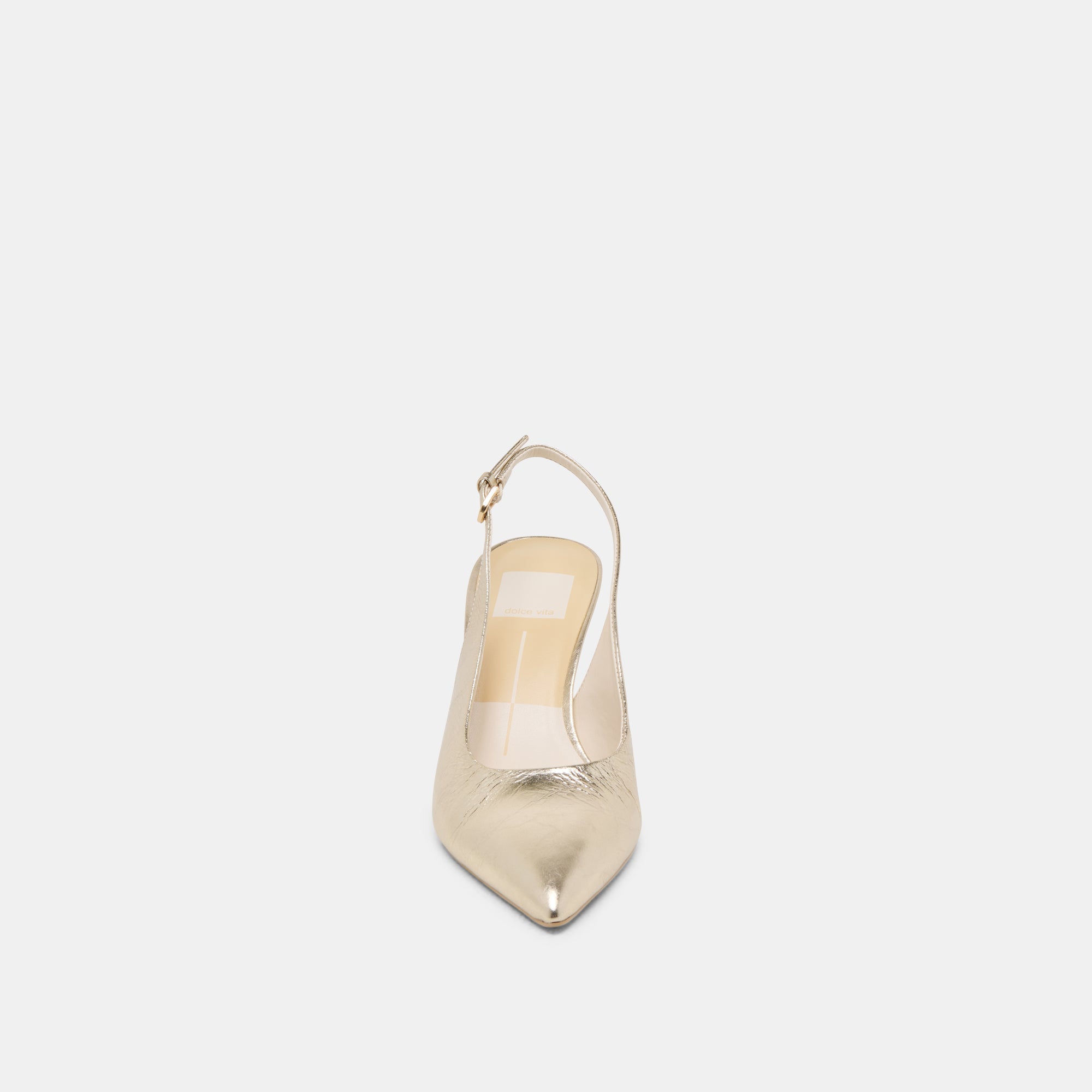 ELASI HEELS LIGHT GOLD CRINKLE PATENT