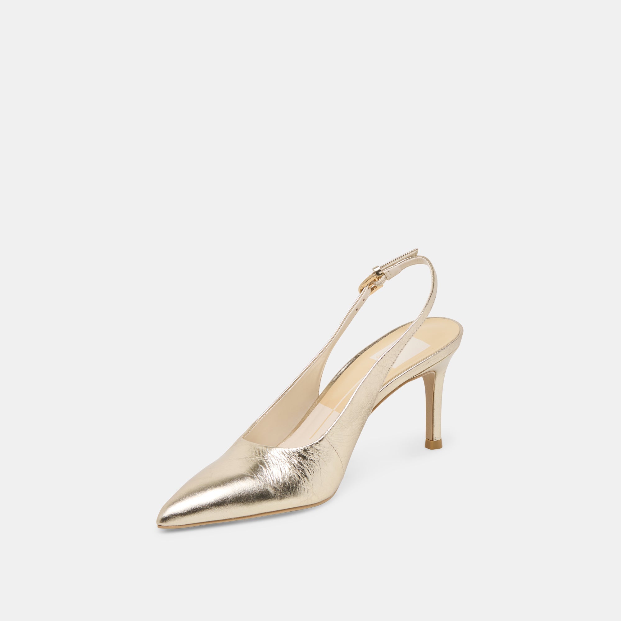 ELASI HEELS LIGHT GOLD CRINKLE PATENT