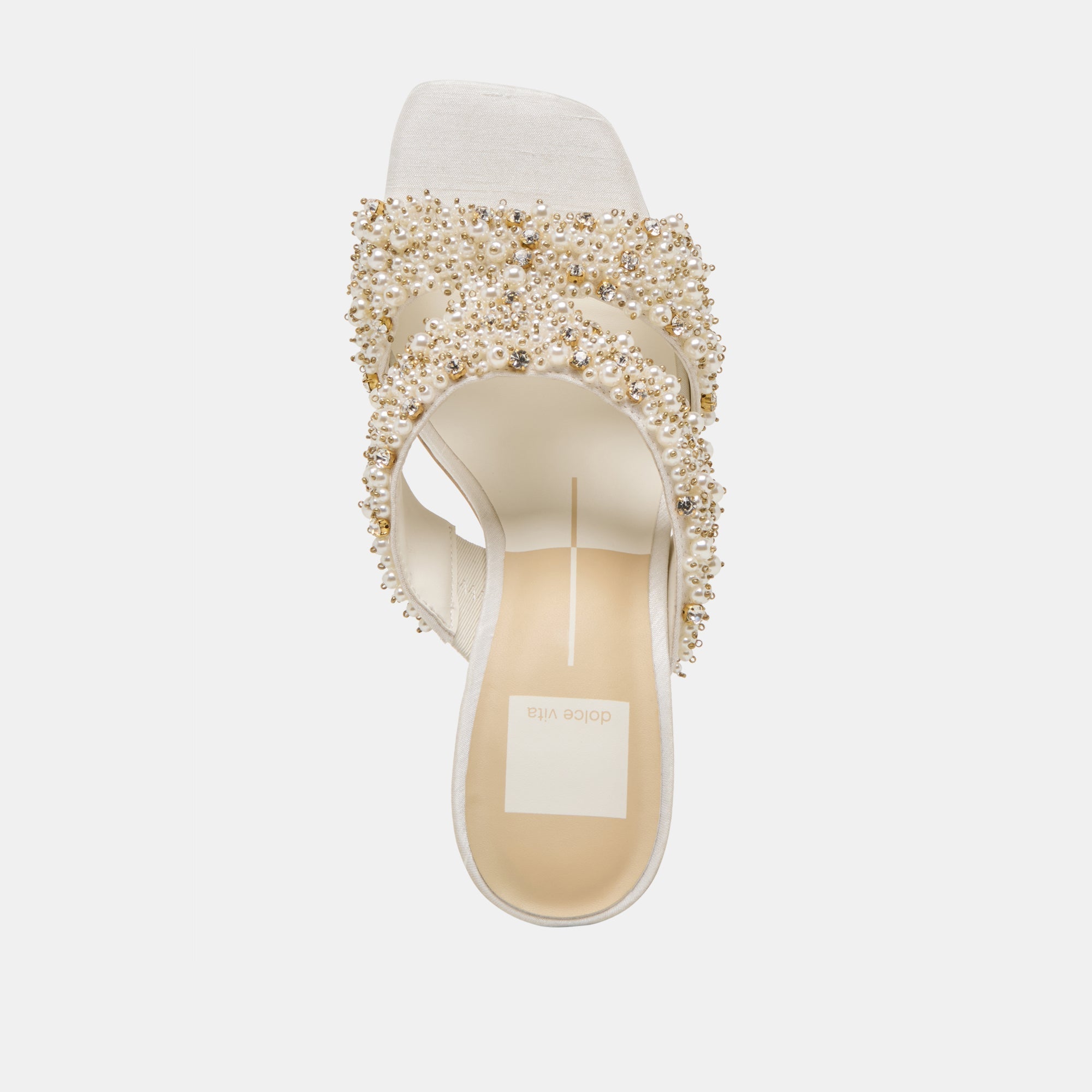 GITEL RHINESTONE HEELS IVORY RHINESTONE