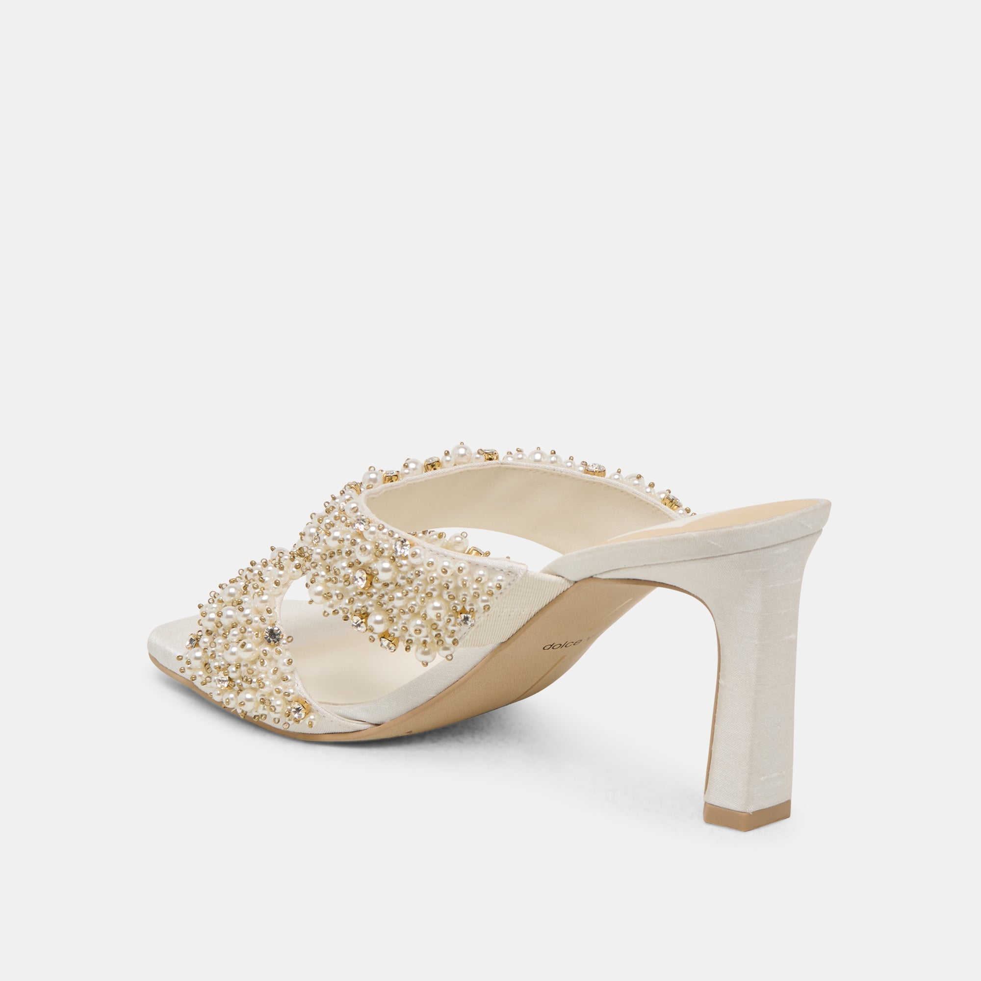 GITEL RHINESTONE HEELS IVORY RHINESTONE