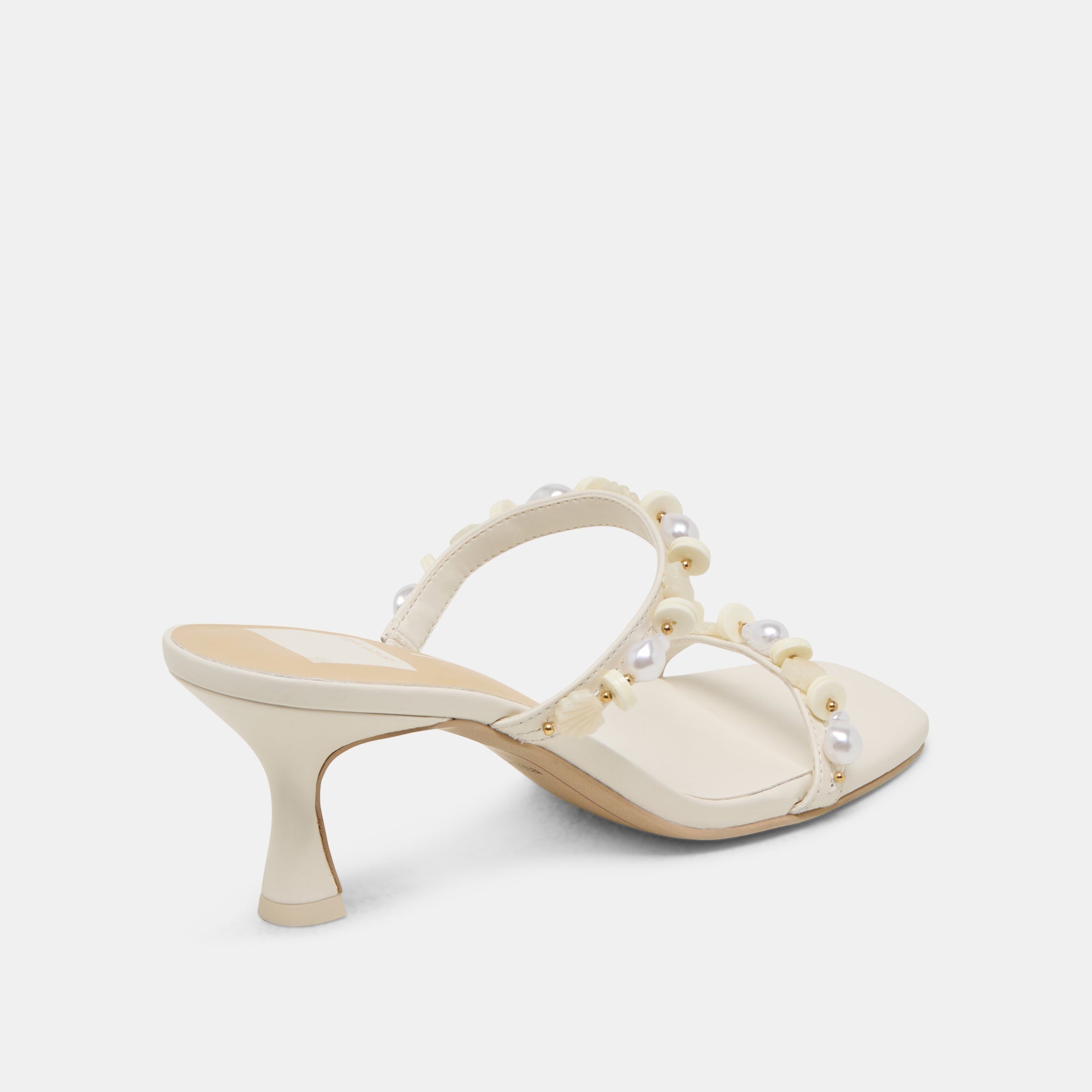 GRASON HEELS WHITE LEATHER