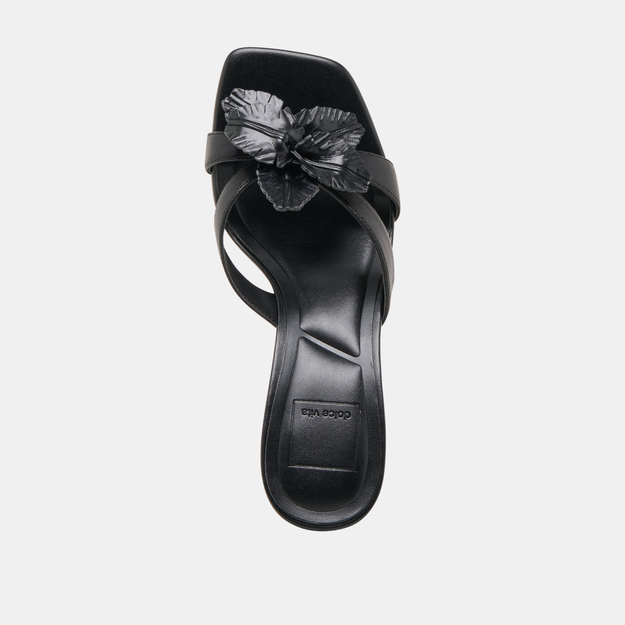 NIKIL HEELS BLACK LEATHER