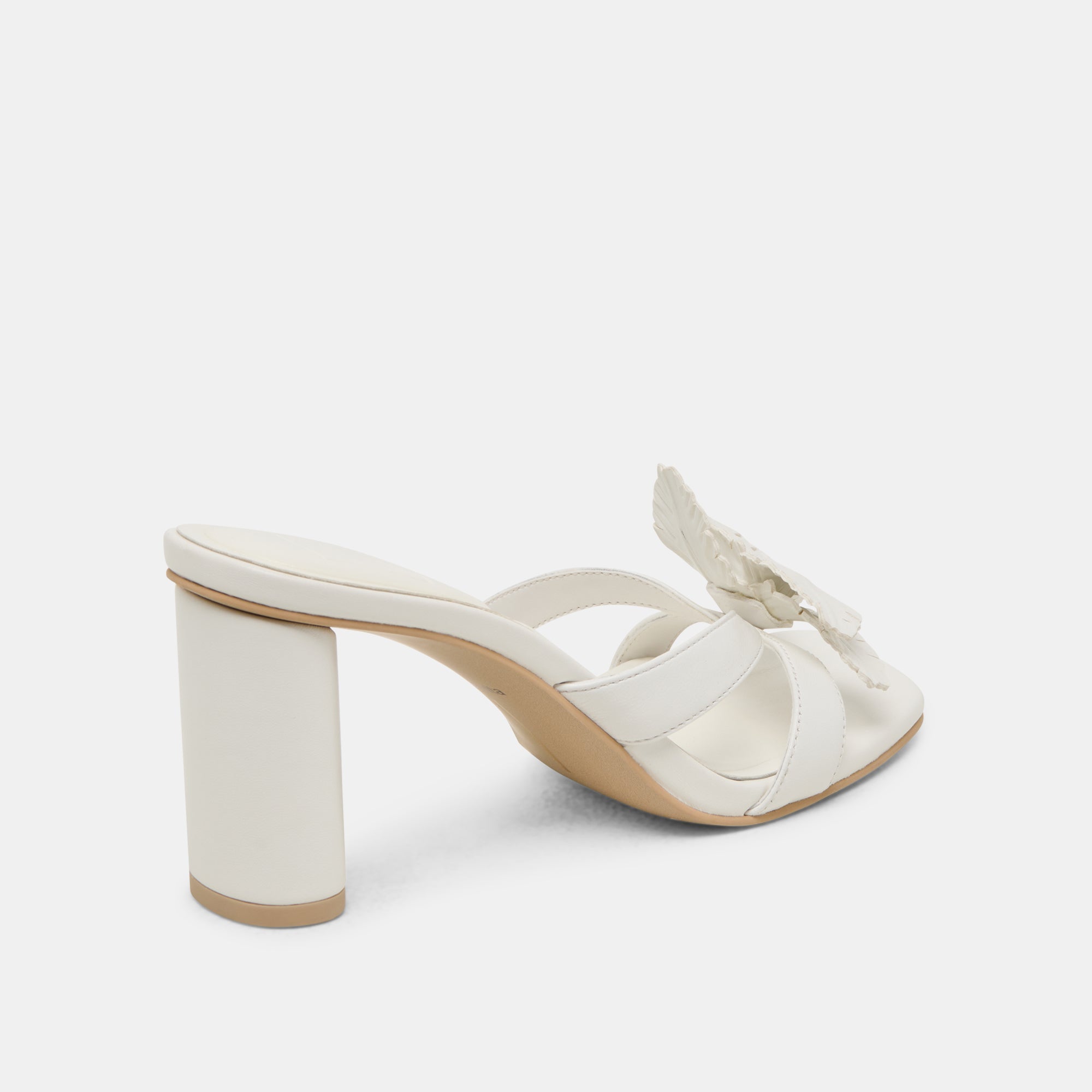 NIKIL HEELS WHITE LEATHER