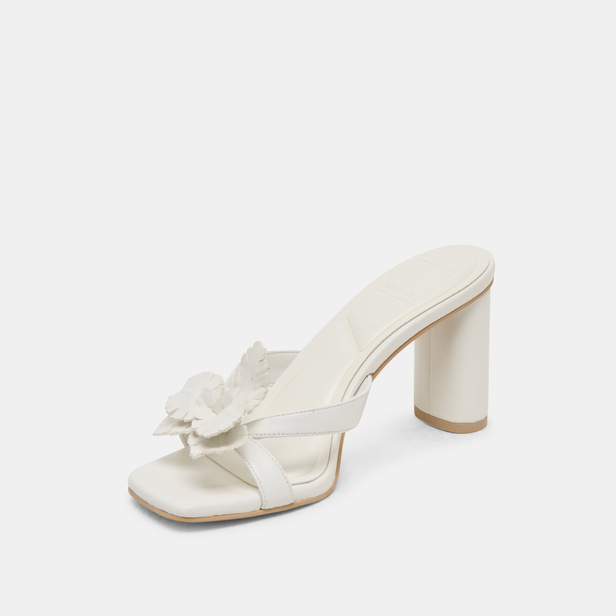 NIKIL HEELS WHITE LEATHER