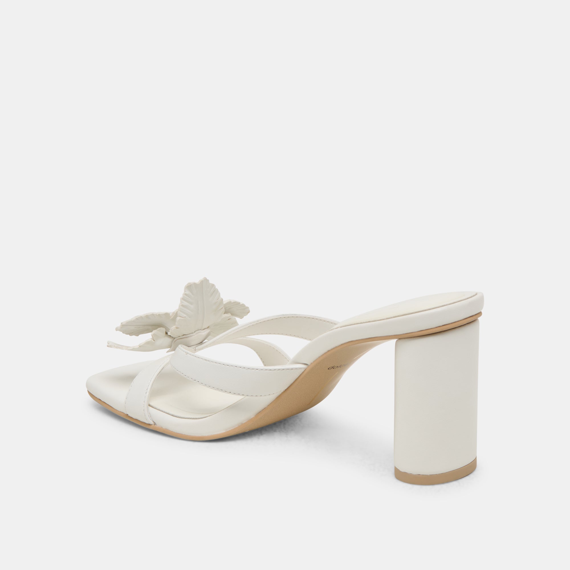 NIKIL HEELS WHITE LEATHER