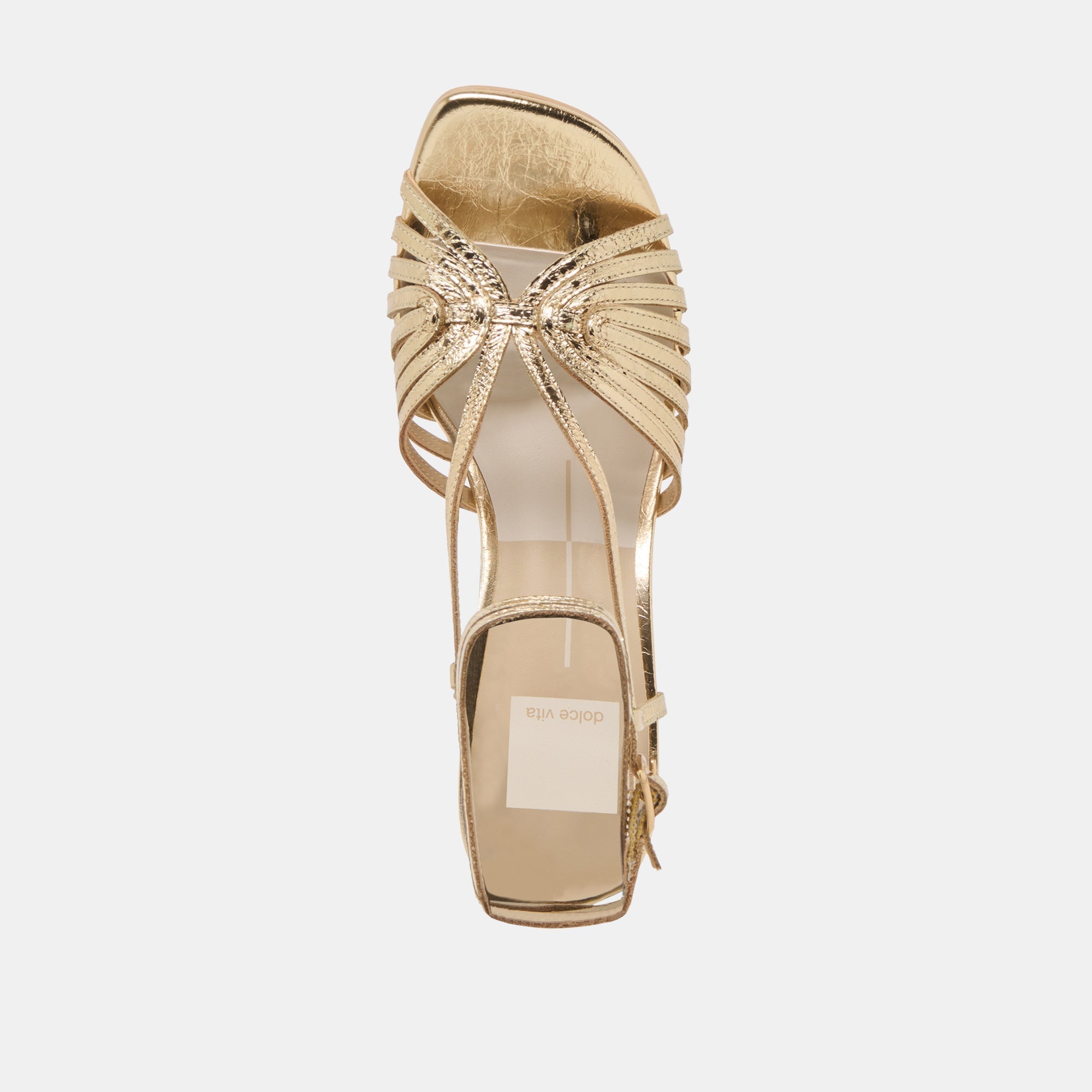 NIVANA HEELS GOLD DISTRESSED LEATHER