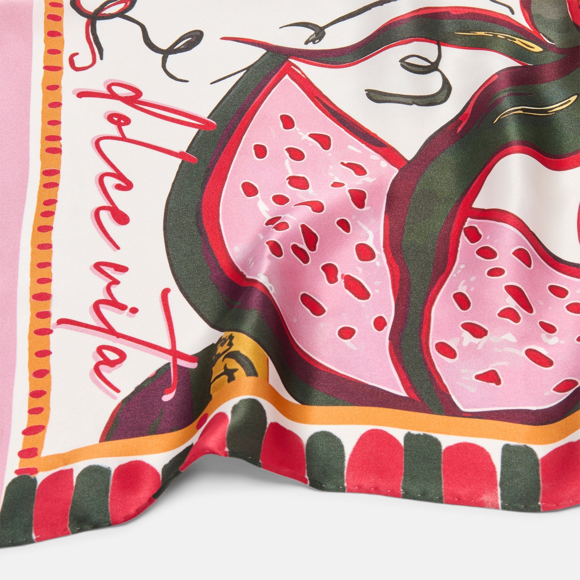 FRUIT SCARF PINK MULTI
