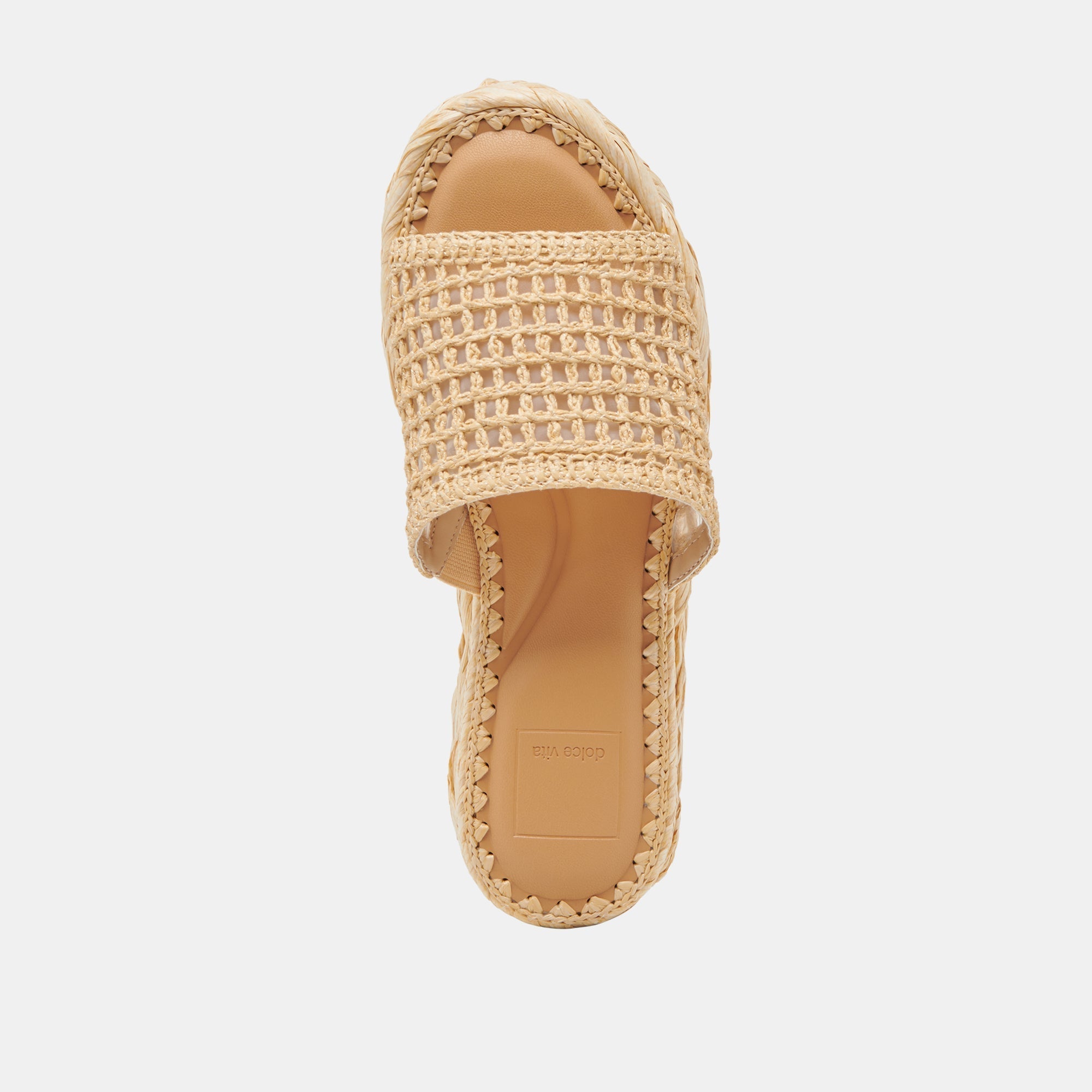 CHAVI MESH SANDALS NATURAL WOVEN RAFFIA