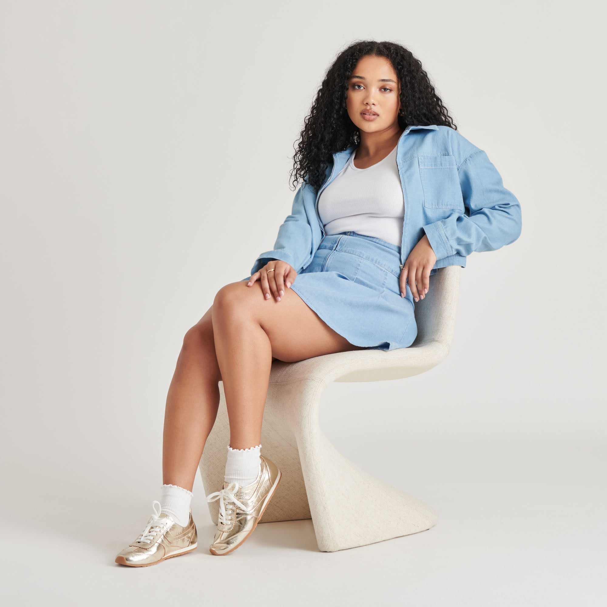 DELANY SNEAKERS LIGHT GOLD CRINKLE PATENT