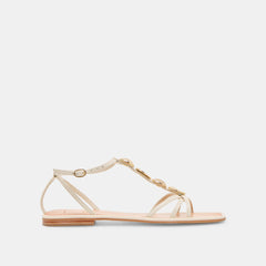 FAUN SANDALS OFF WHITE LEATHER