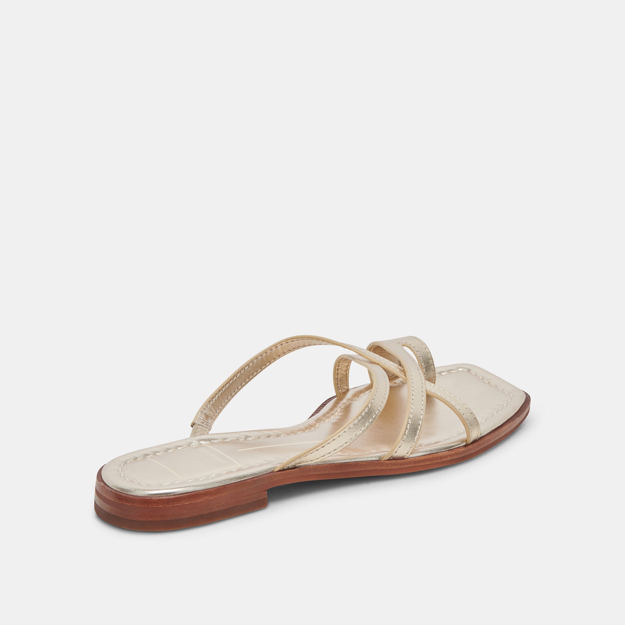 INDIGO SANDALS GOLD DISTRESSED LEATHER