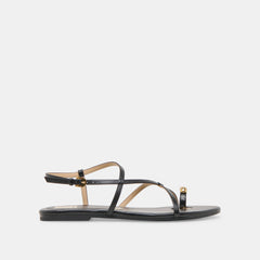 KESHA SANDALS BLACK LEATHER