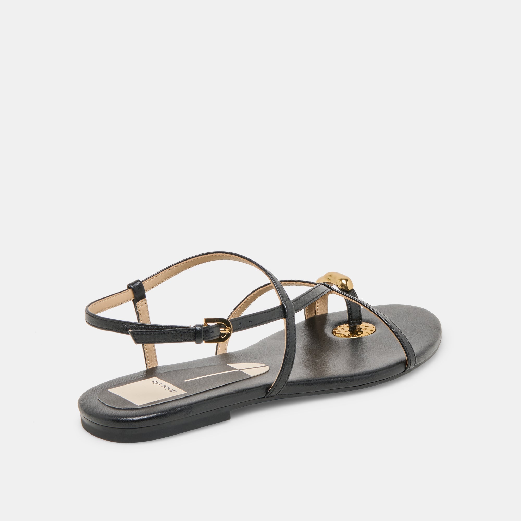KESHA SANDALS BLACK LEATHER
