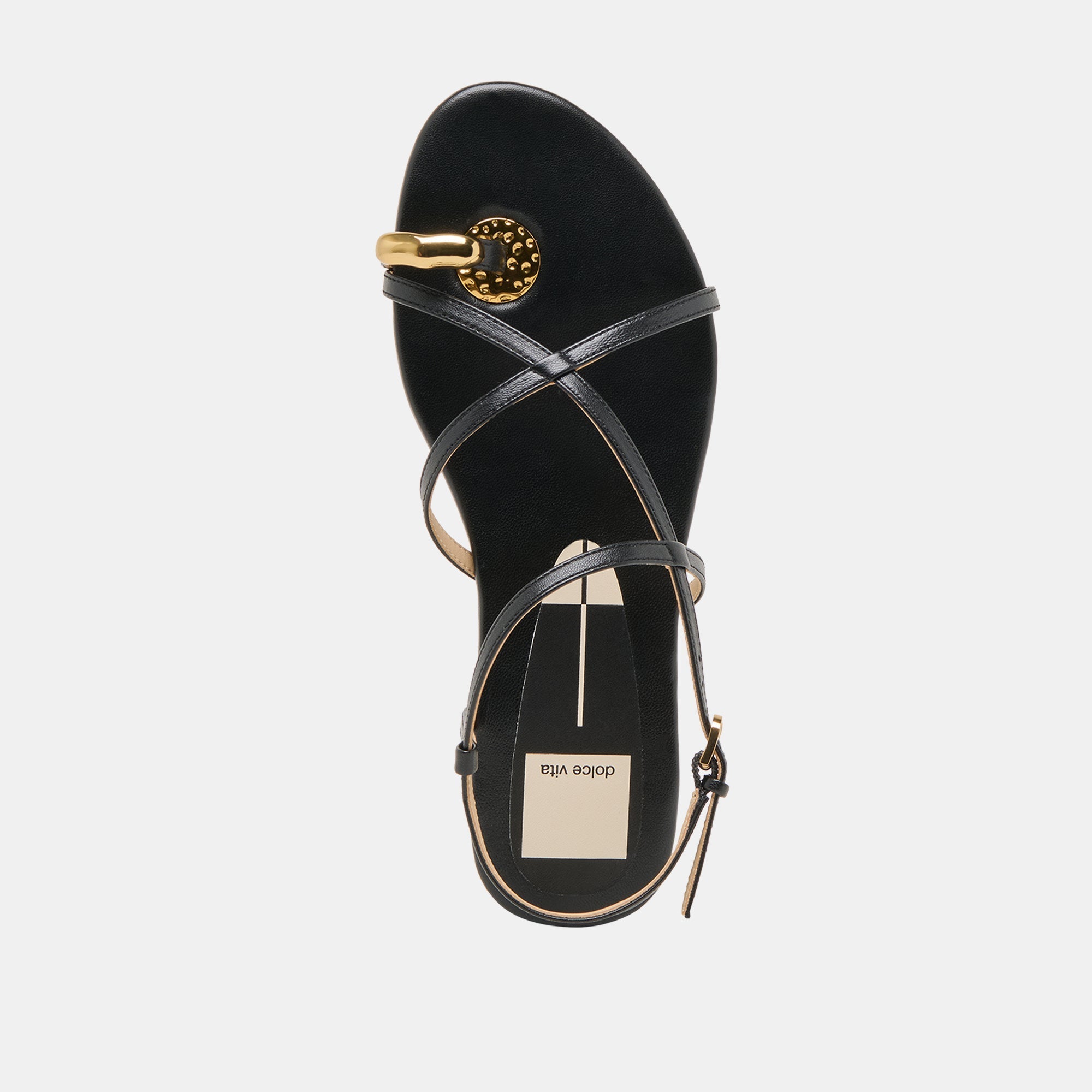 KESHA SANDALS BLACK LEATHER