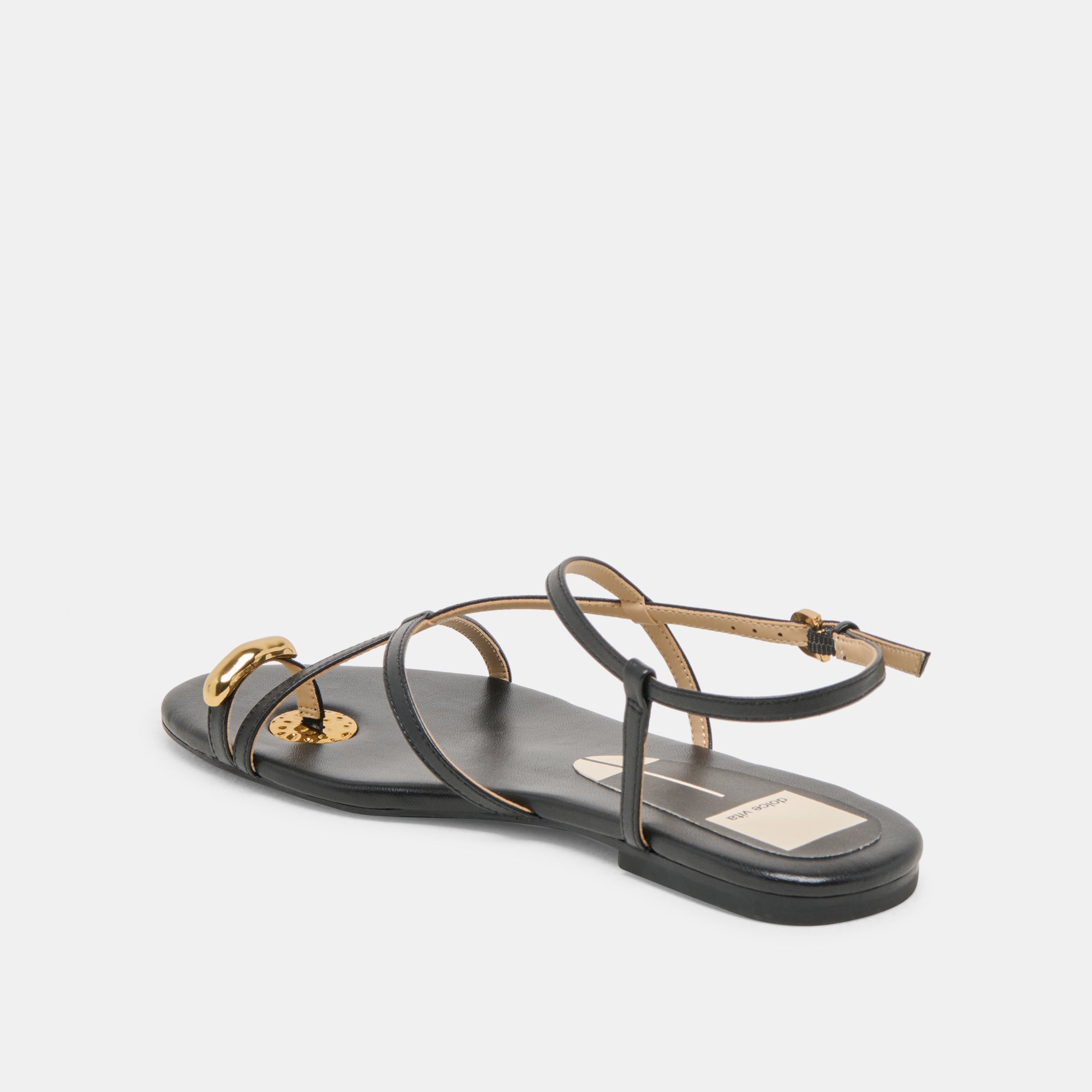 KESHA SANDALS BLACK LEATHER