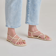 KESHA SANDALS BONE LEATHER