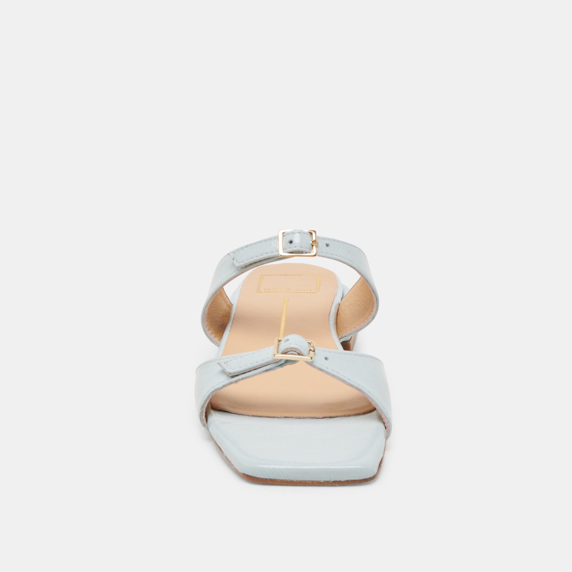 LAVERN SANDALS ICE BLUE CRINKLE PATENT