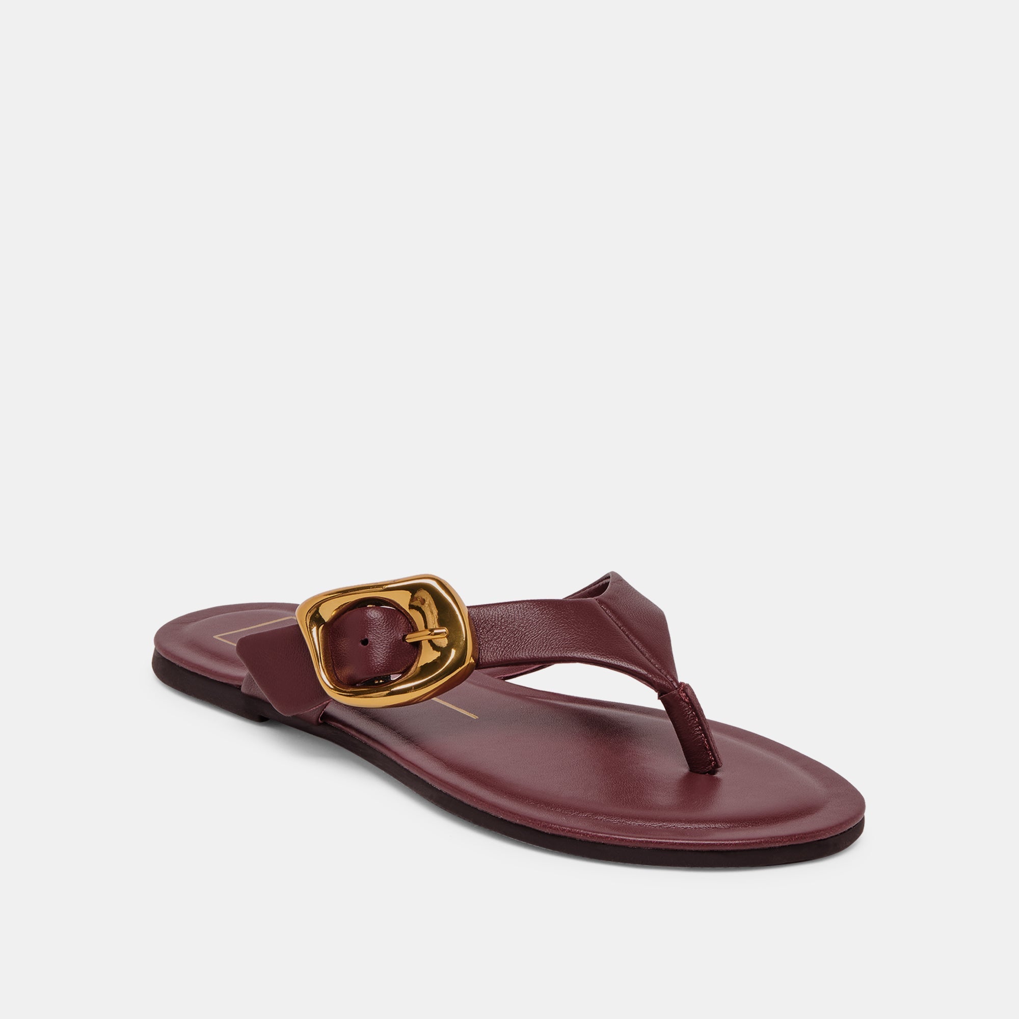 ROSSA SANDALS BURGUNDY LEATHER