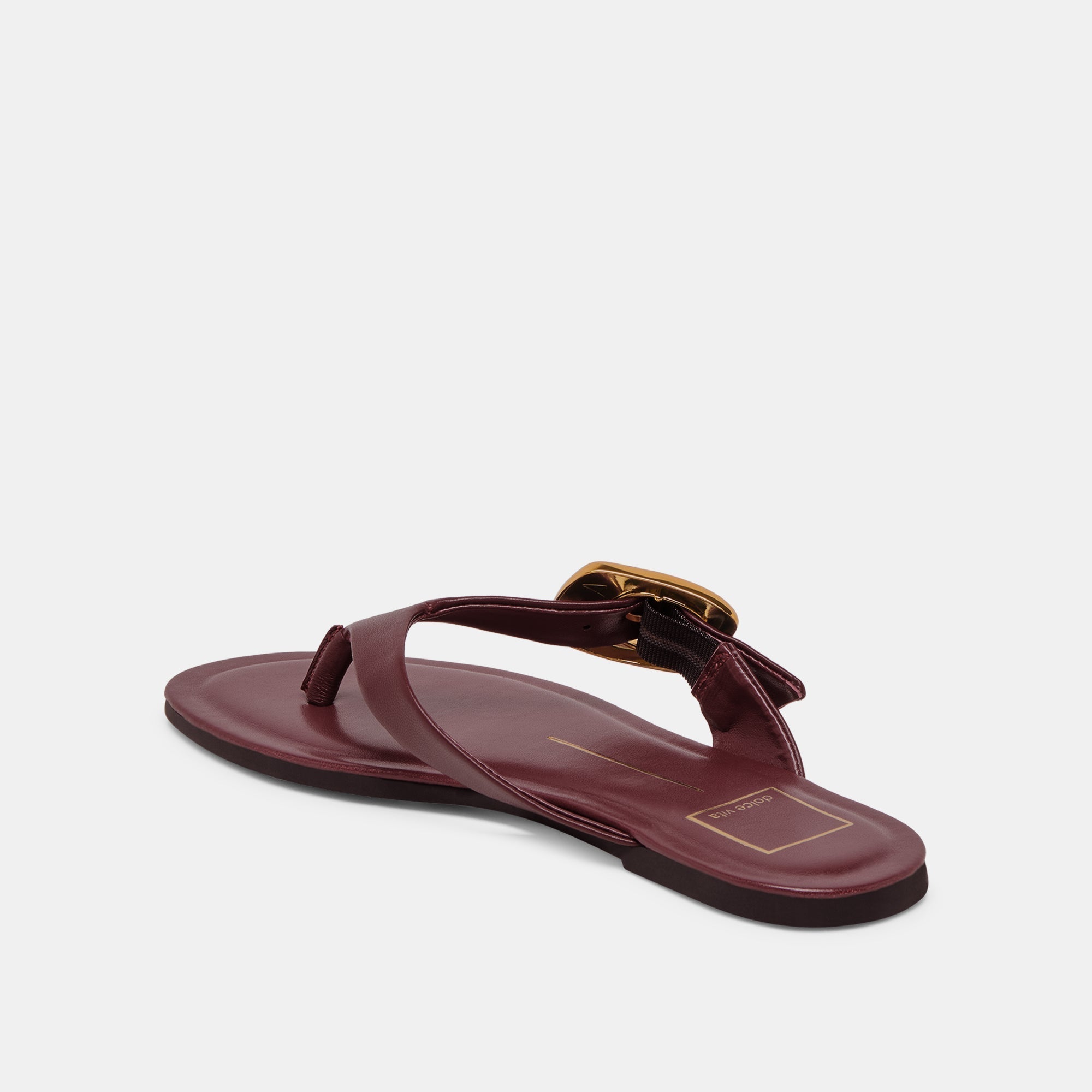 ROSSA SANDALS BURGUNDY LEATHER