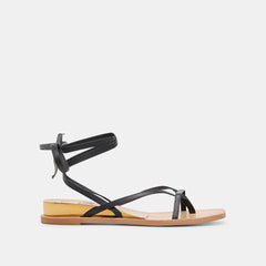 RUDIE SANDALS BLACK LEATHER