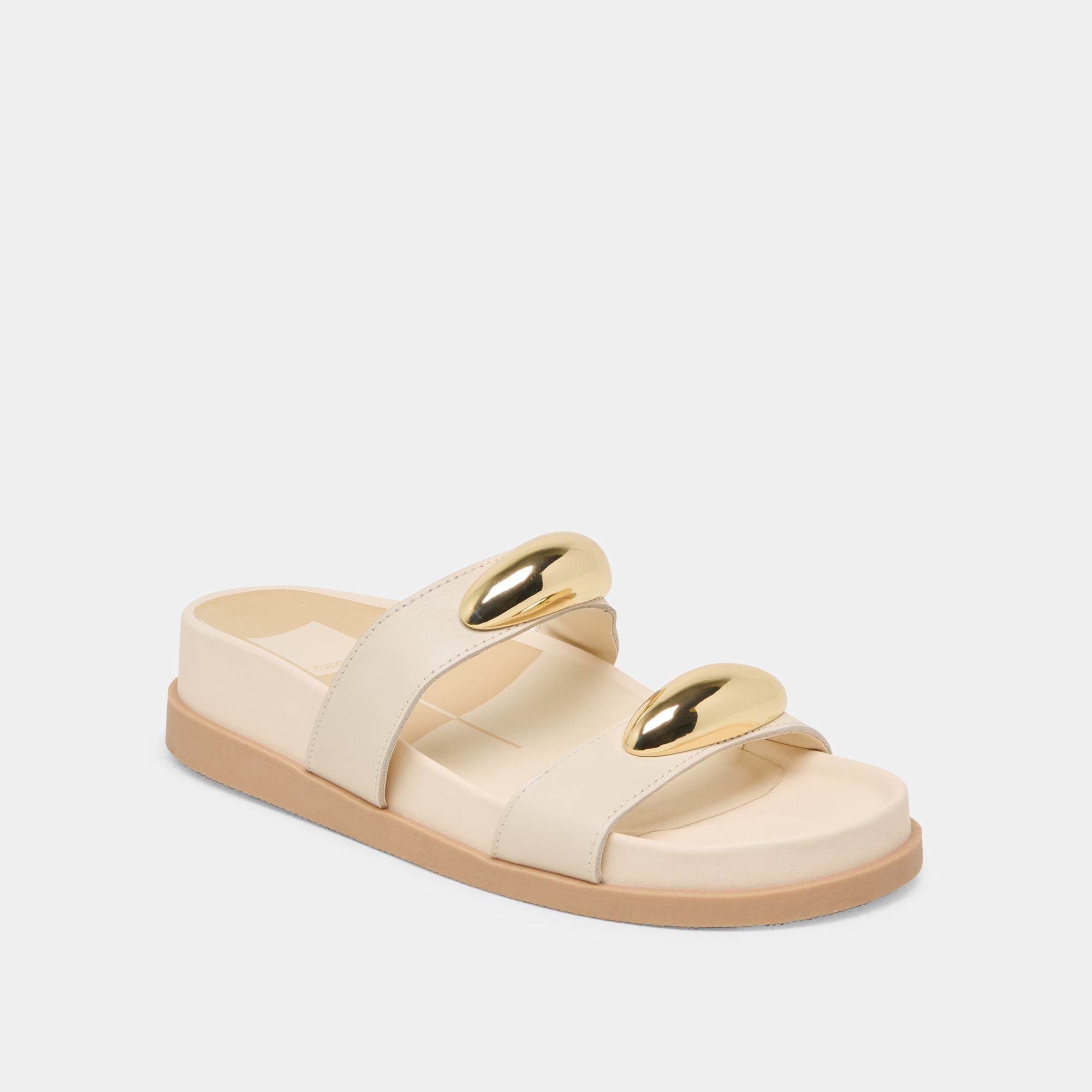 SATINE SANDALS BONE LEATHER