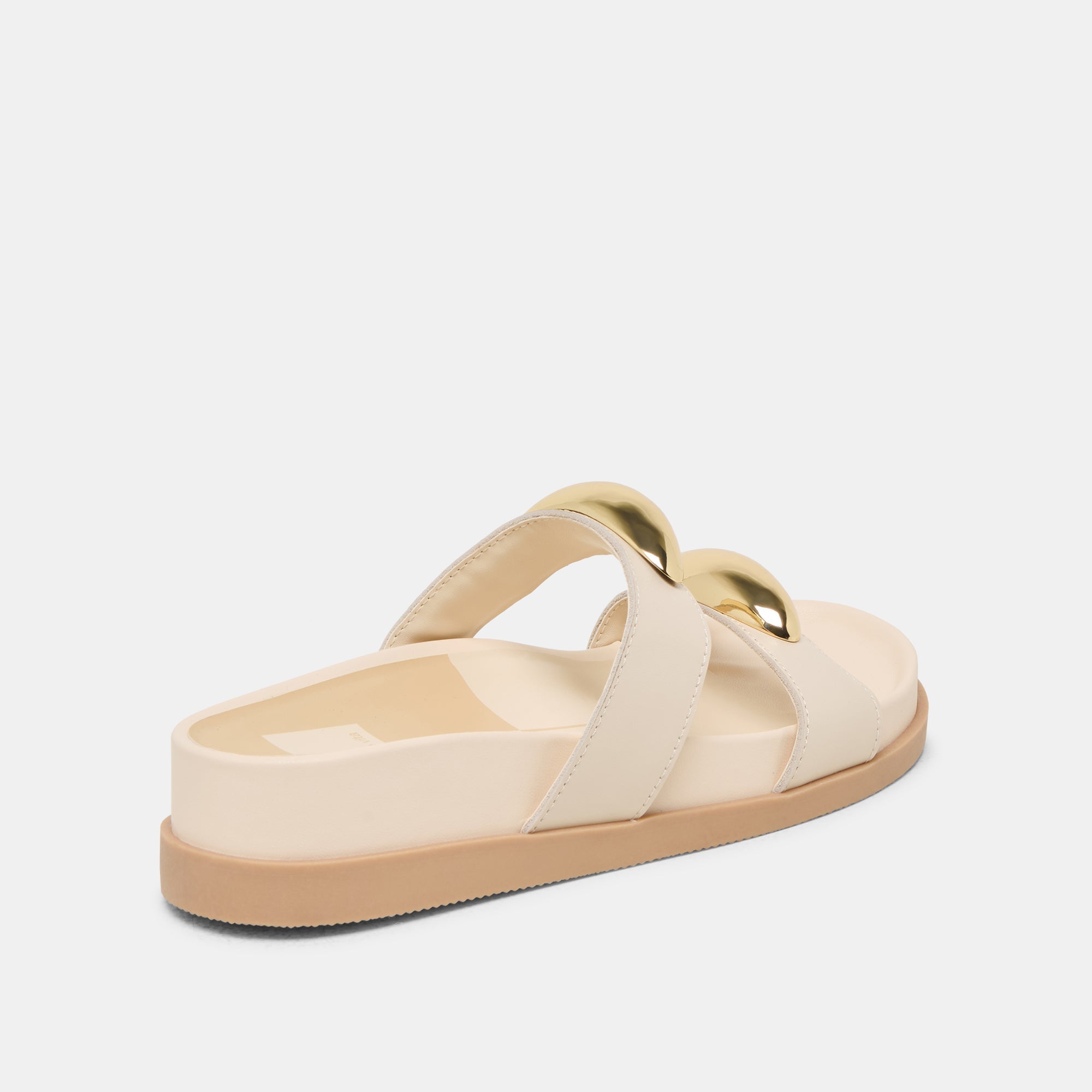 SATINE SANDALS BONE LEATHER