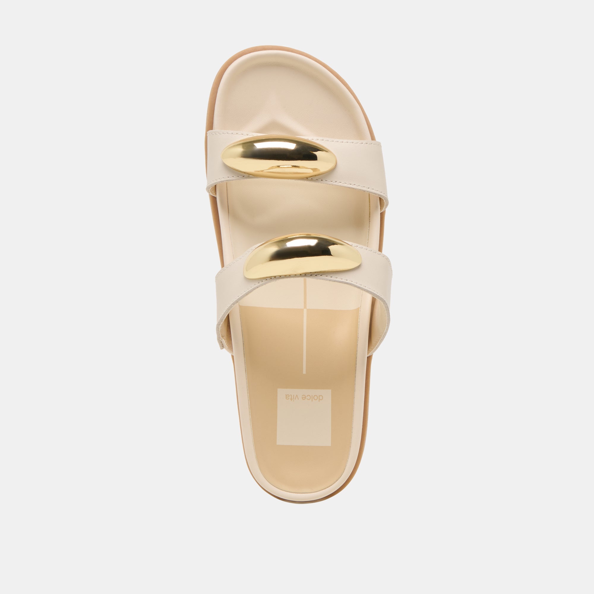SATINE SANDALS BONE LEATHER