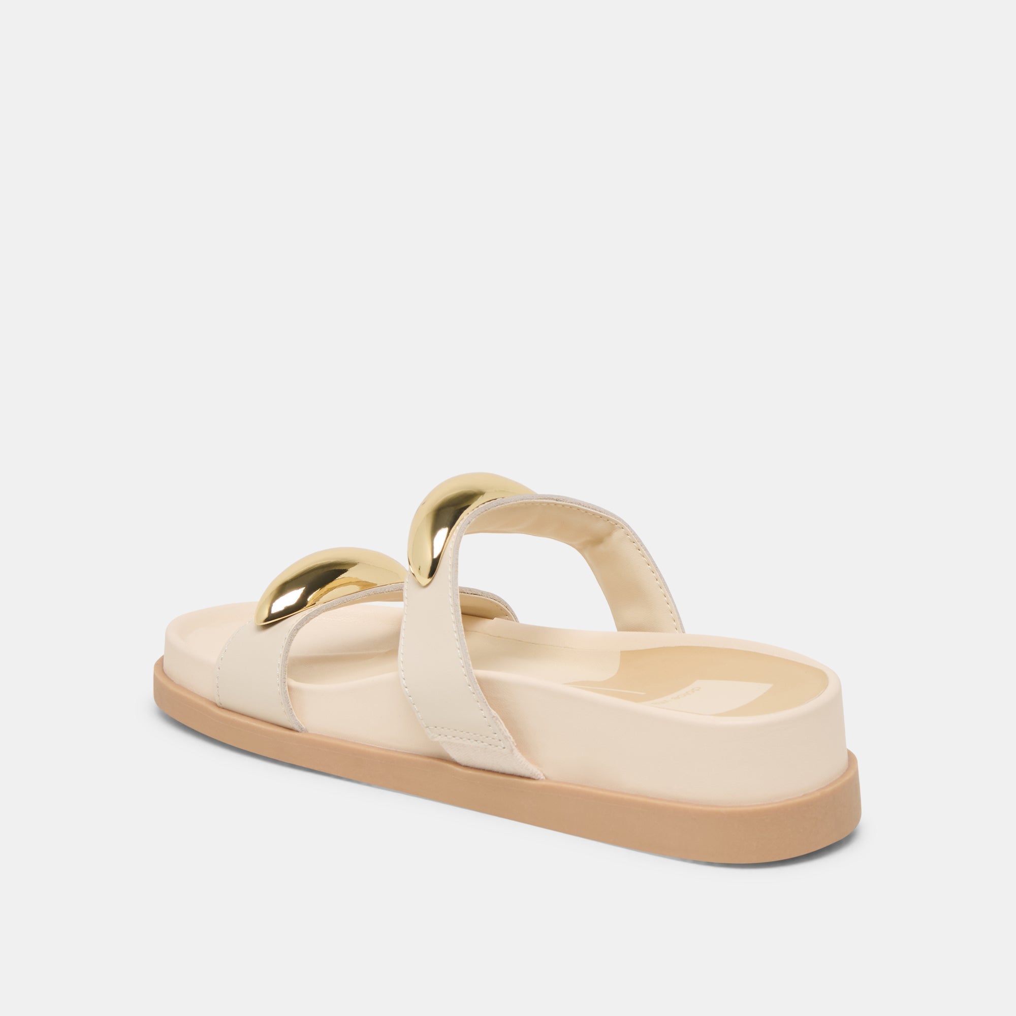 SATINE SANDALS BONE LEATHER