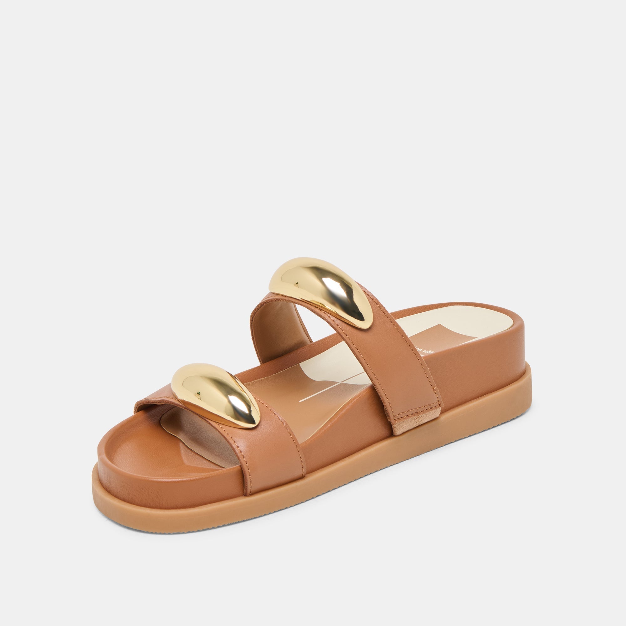 SATINE SANDALS SADDLE LEATHER