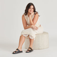 SEVANA SANDALS BLACK LEATHER