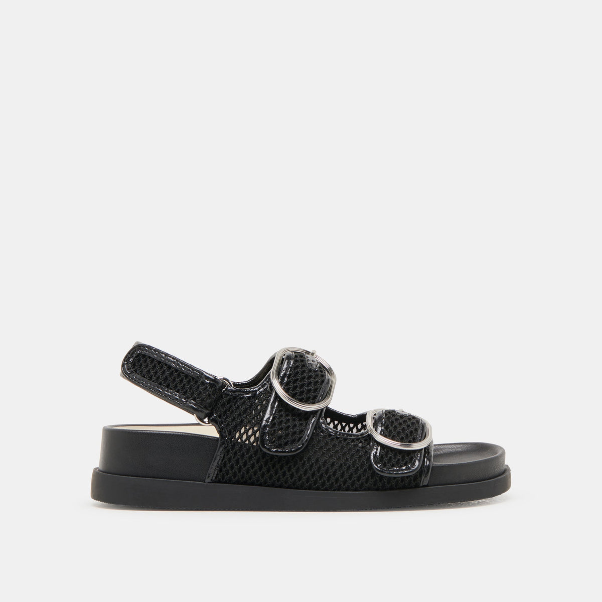 STARLA MESH SANDALS BLACK WOVEN MESH