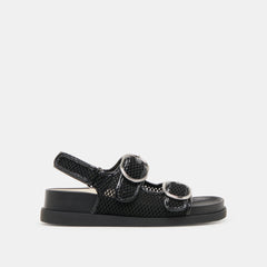STARLA MESH SANDALS BLACK WOVEN MESH