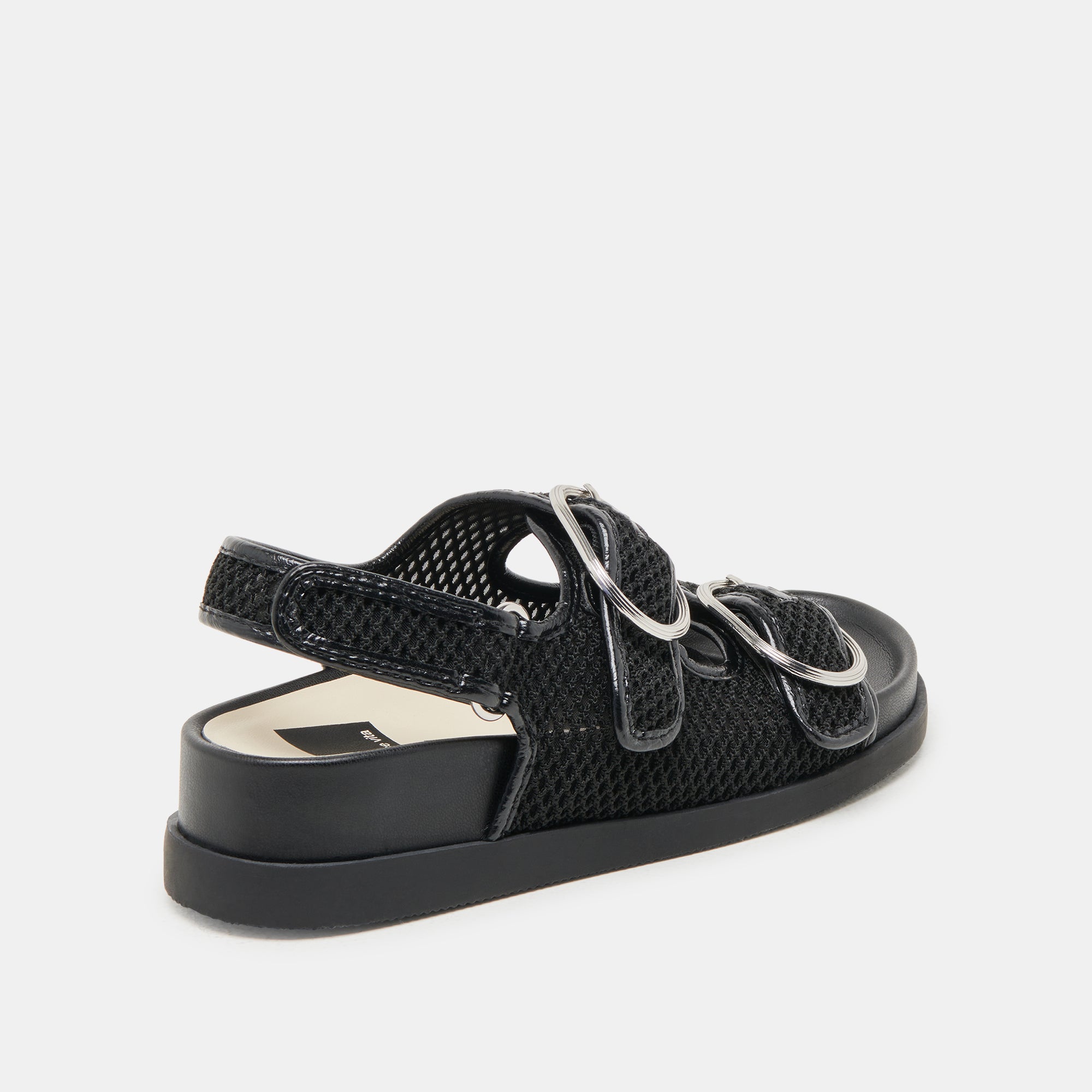 STARLA MESH SANDALS BLACK WOVEN MESH